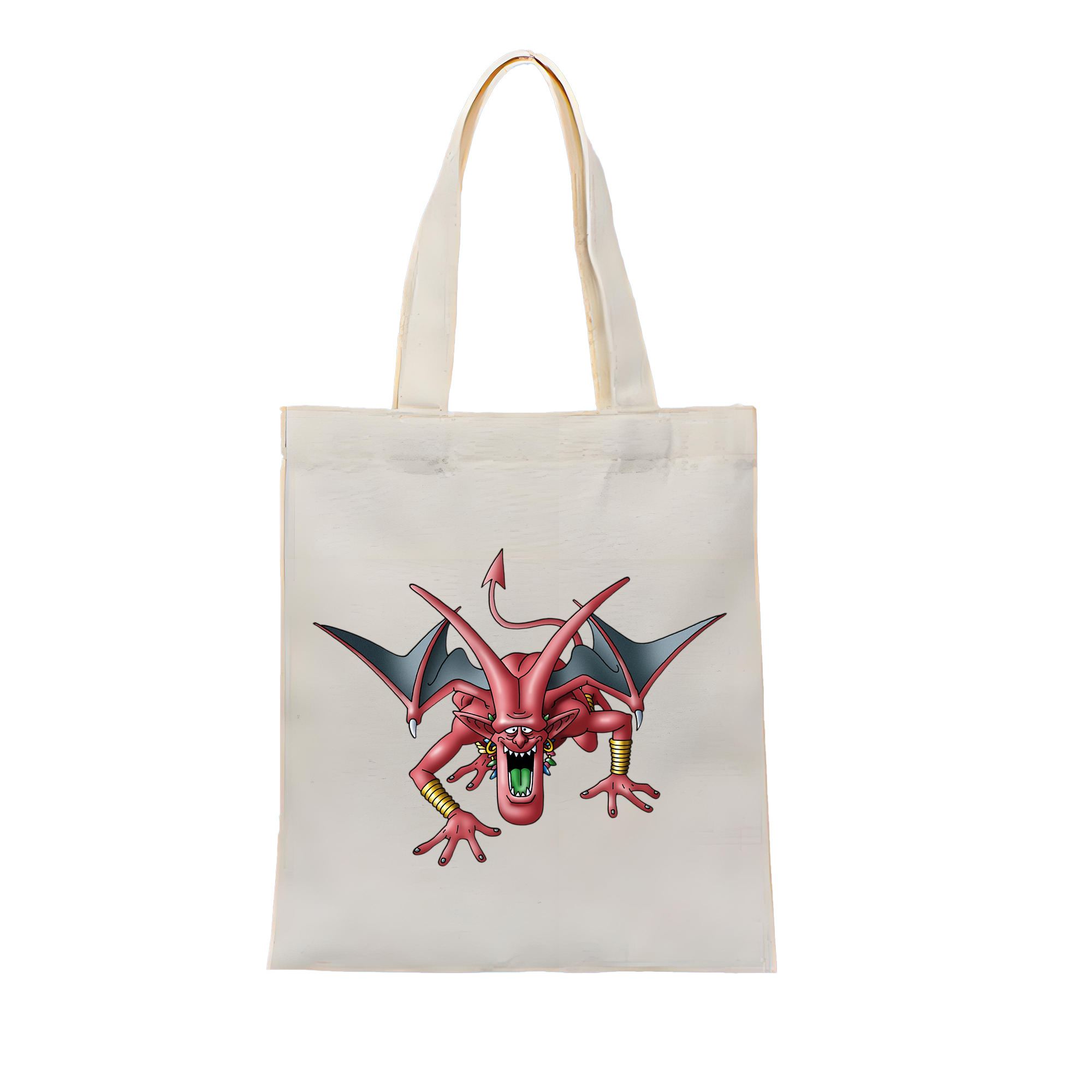 （画像用） ドラゴンクエスト Doragon Kuesuto Dragon Quest 縦型キャンバス生地手提げバッグ　トートバッグ