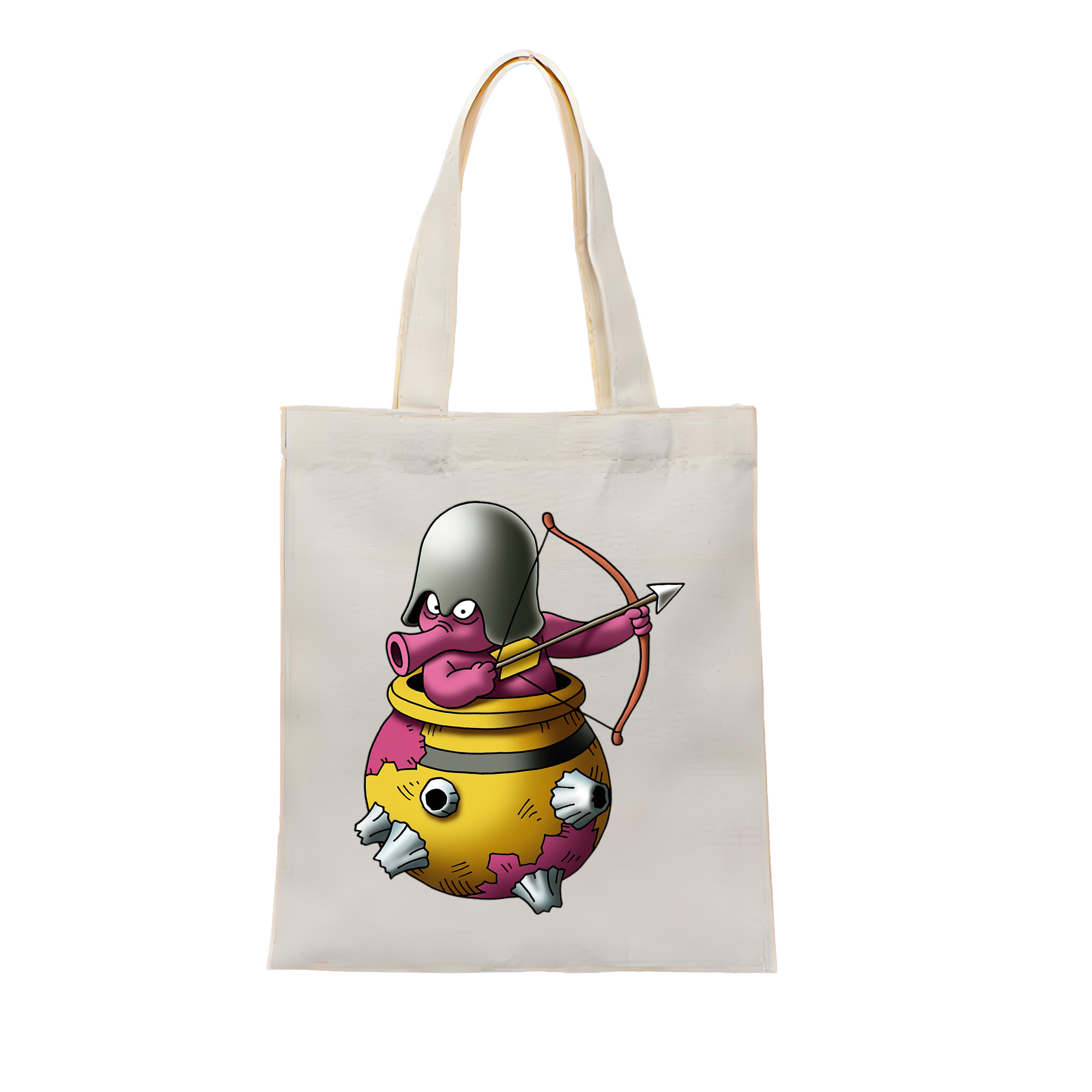 （画像用） ドラゴンクエスト Doragon Kuesuto Dragon Quest 縦型キャンバス生地手提げバッグ　トートバッグ