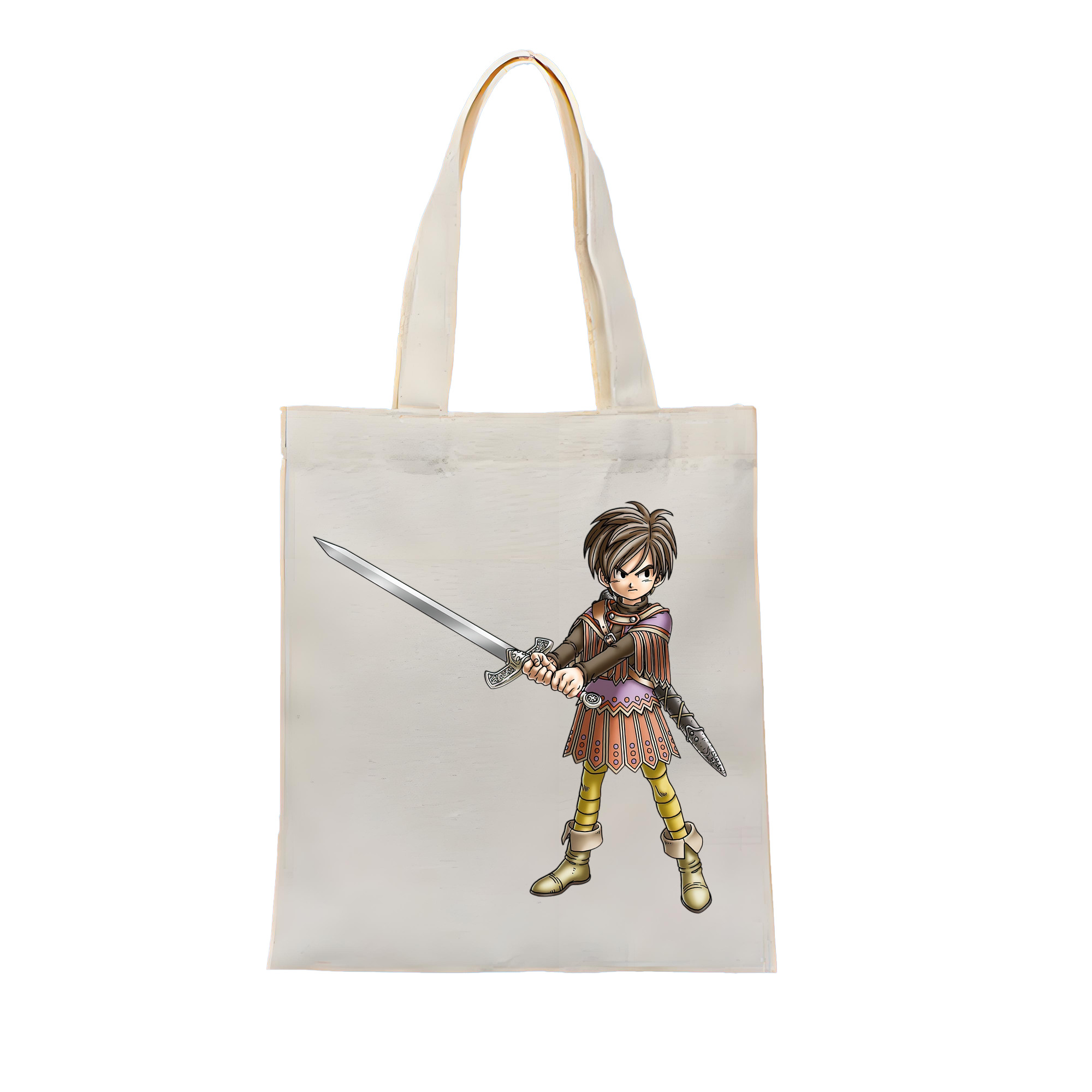 （画像用） ドラゴンクエスト Doragon Kuesuto Dragon Quest 縦型キャンバス生地手提げバッグ　トートバッグ
