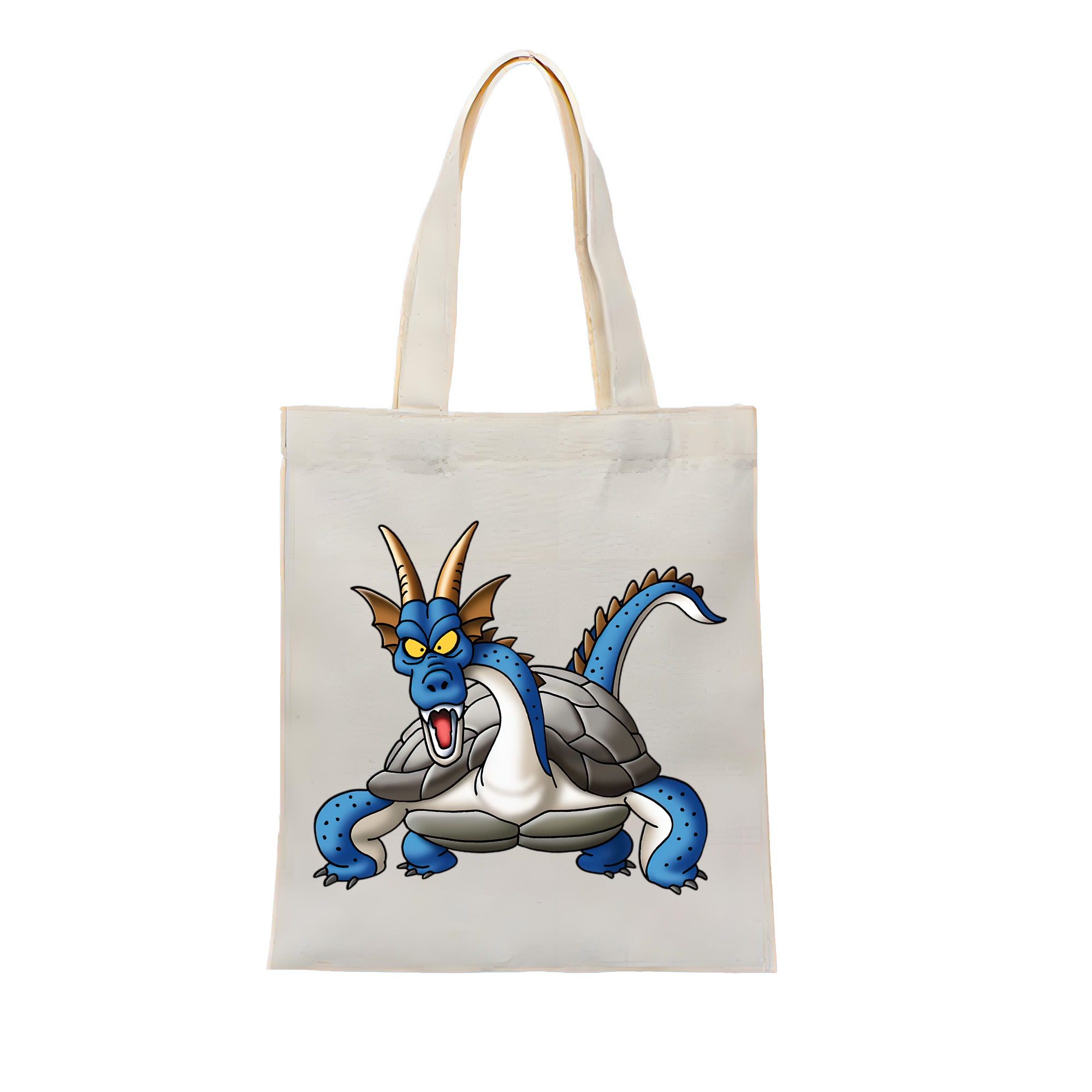 （画像用） ドラゴンクエスト Doragon Kuesuto Dragon Quest 縦型キャンバス生地手提げバッグ　トートバッグ