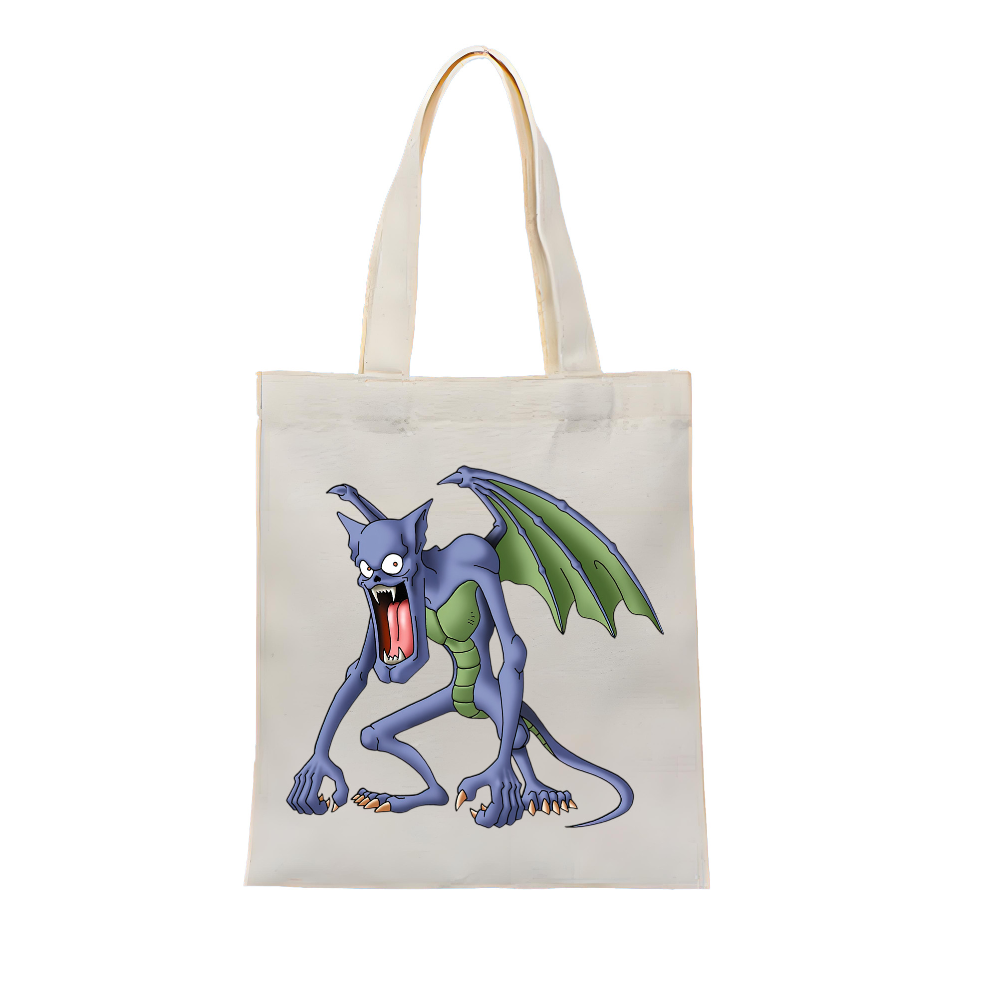 （画像用） ドラゴンクエスト Doragon Kuesuto Dragon Quest 縦型キャンバス生地手提げバッグ　トートバッグ