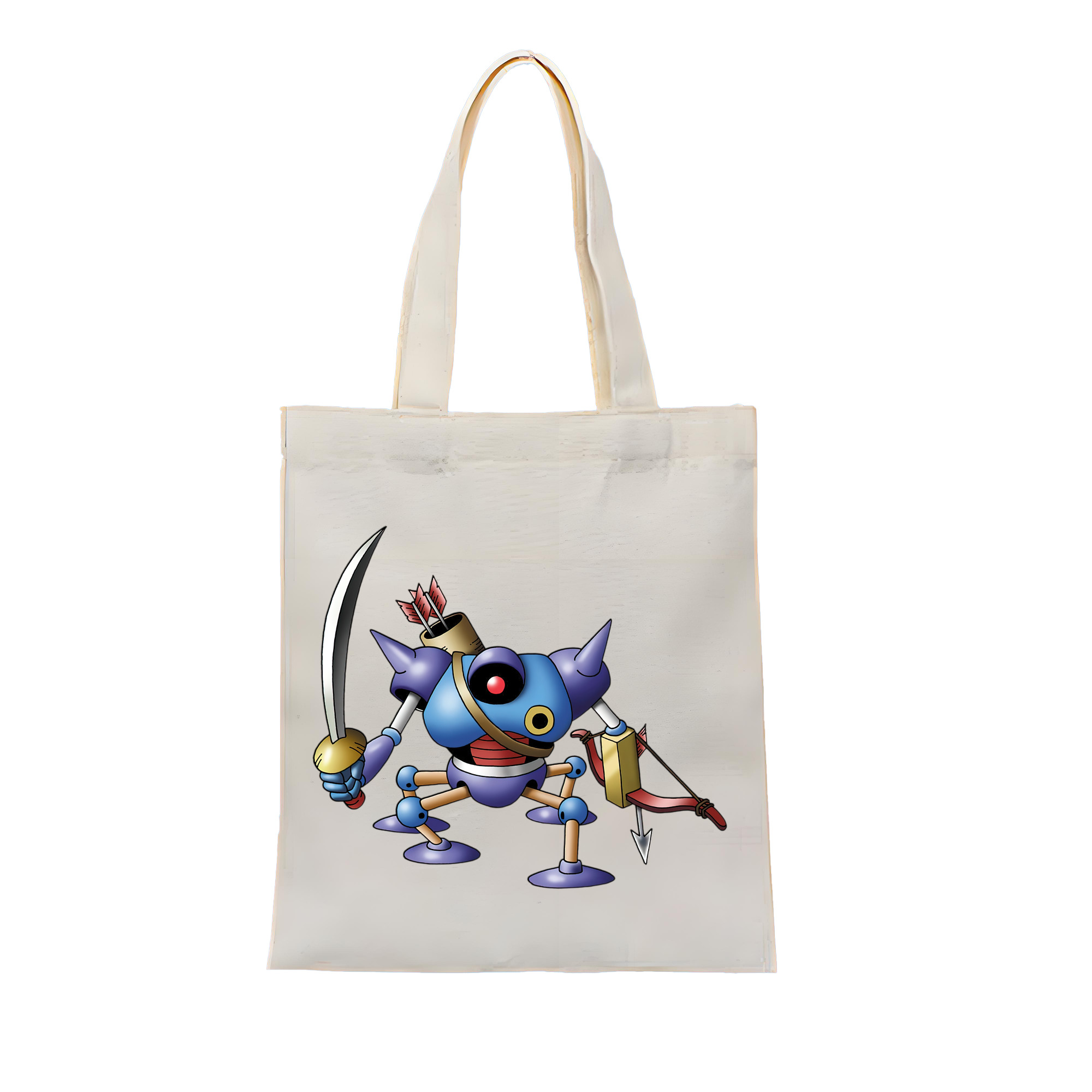 （画像用） ドラゴンクエスト Doragon Kuesuto Dragon Quest 縦型キャンバス生地手提げバッグ　トートバッグ