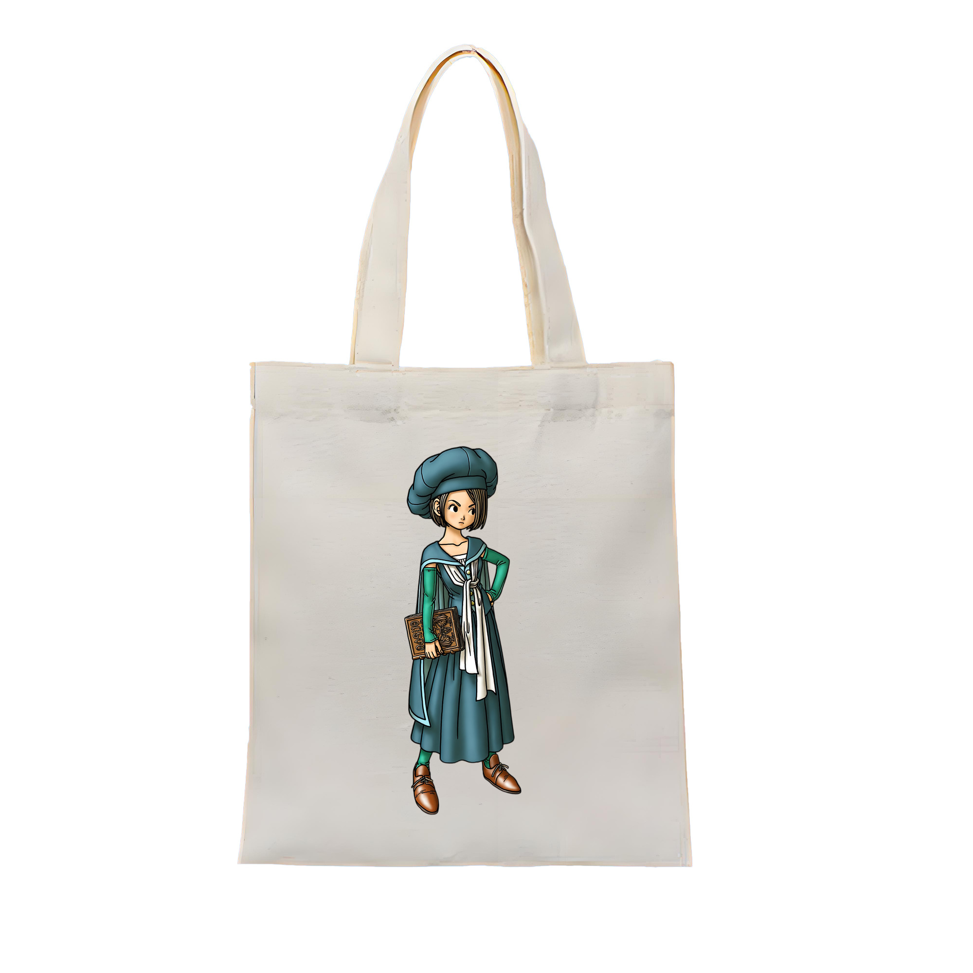 （画像用） ドラゴンクエスト Doragon Kuesuto Dragon Quest 縦型キャンバス生地手提げバッグ　トートバッグ