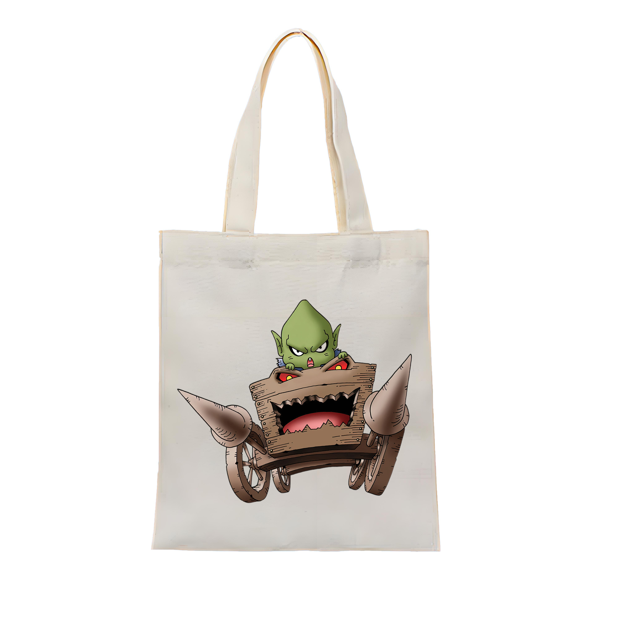 （画像用） ドラゴンクエスト Doragon Kuesuto Dragon Quest 縦型キャンバス生地手提げバッグ　トートバッグ