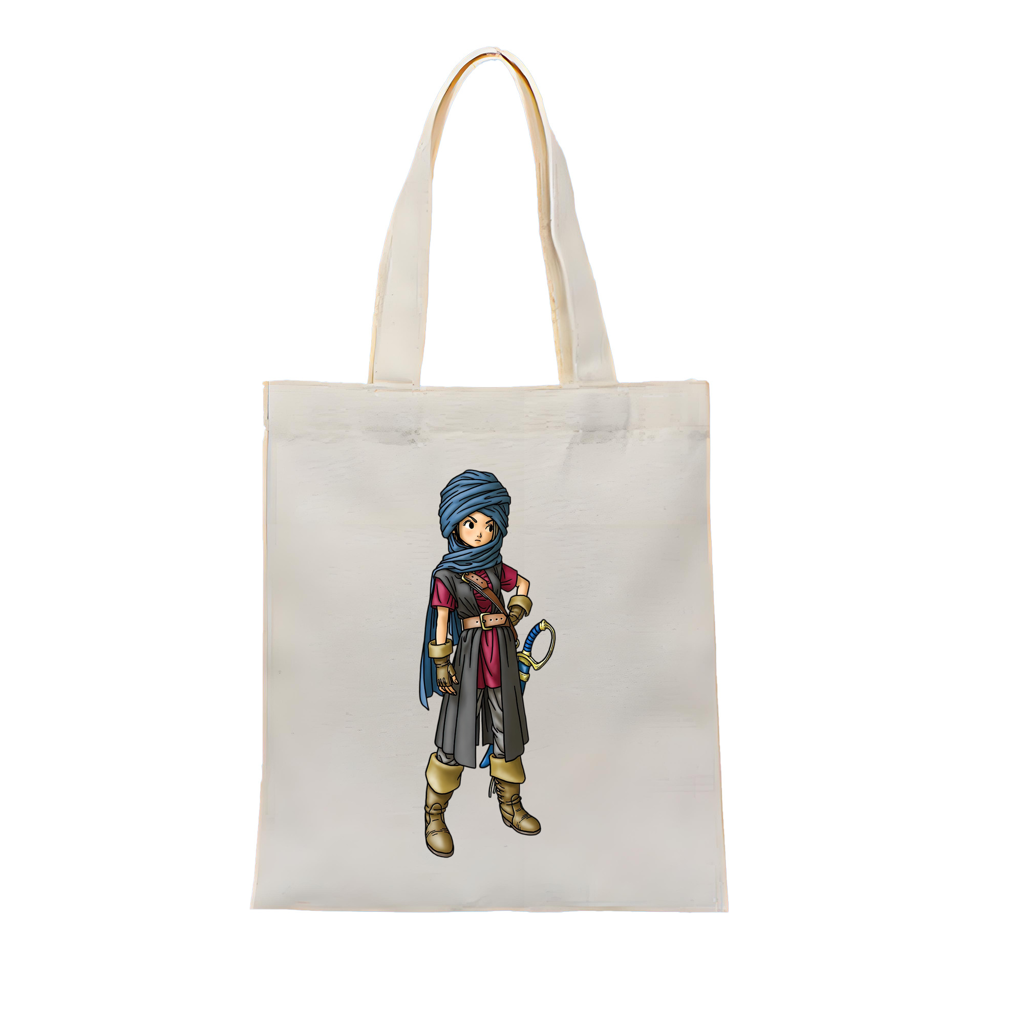 （画像用） ドラゴンクエスト Doragon Kuesuto Dragon Quest 縦型キャンバス生地手提げバッグ　トートバッグ