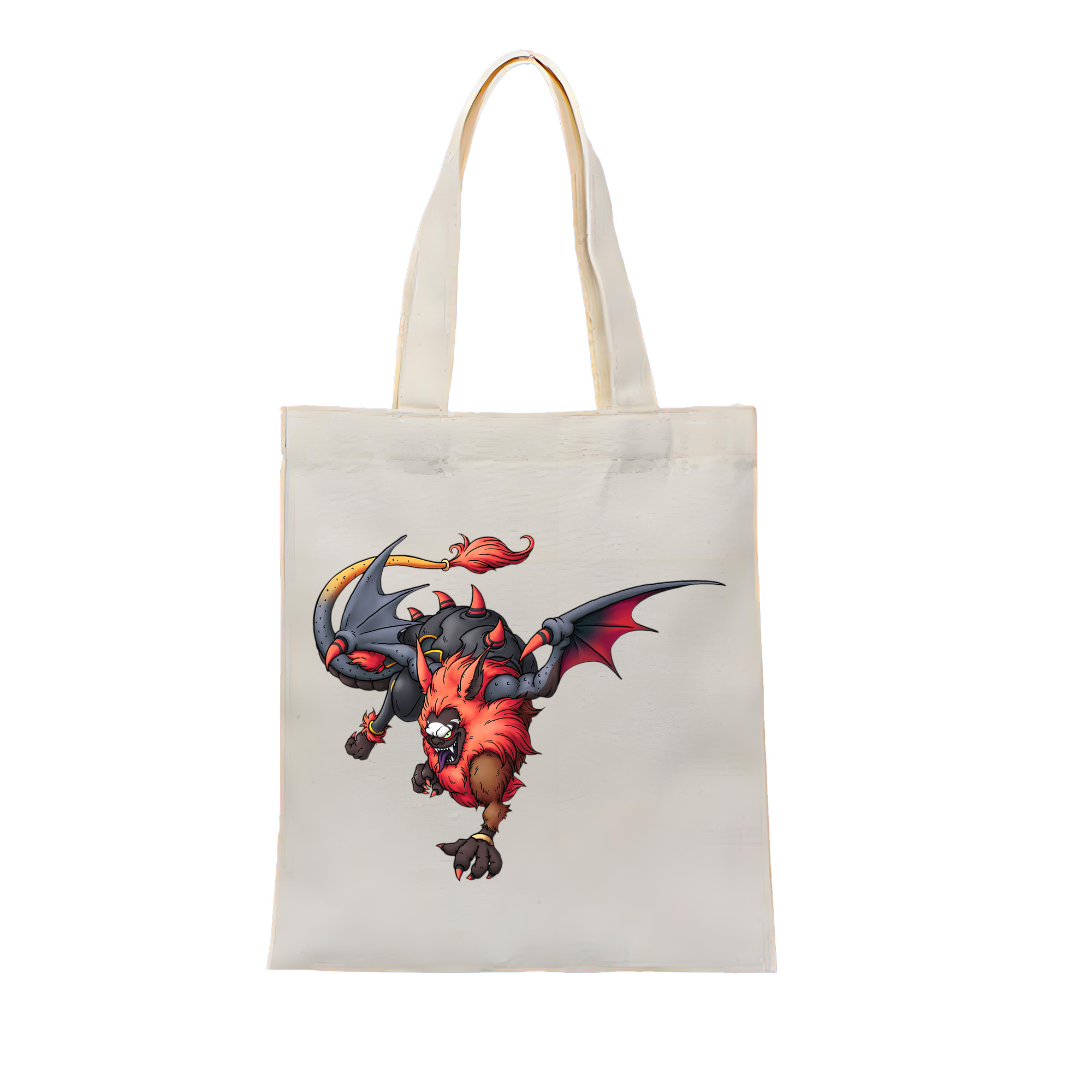 （画像用） ドラゴンクエスト Doragon Kuesuto Dragon Quest 縦型キャンバス生地手提げバッグ　トートバッグ