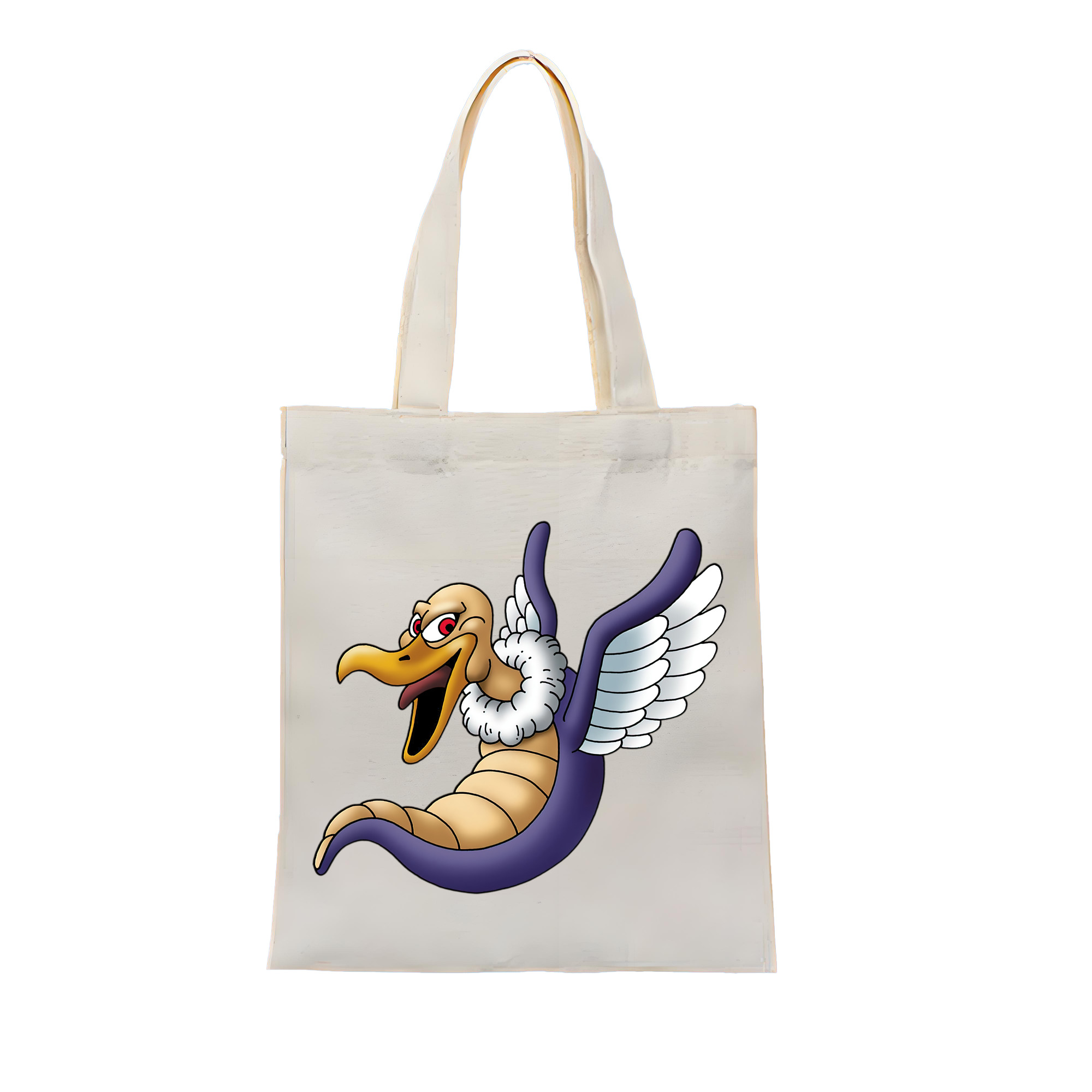（画像用） ドラゴンクエスト Doragon Kuesuto Dragon Quest 縦型キャンバス生地手提げバッグ　トートバッグ