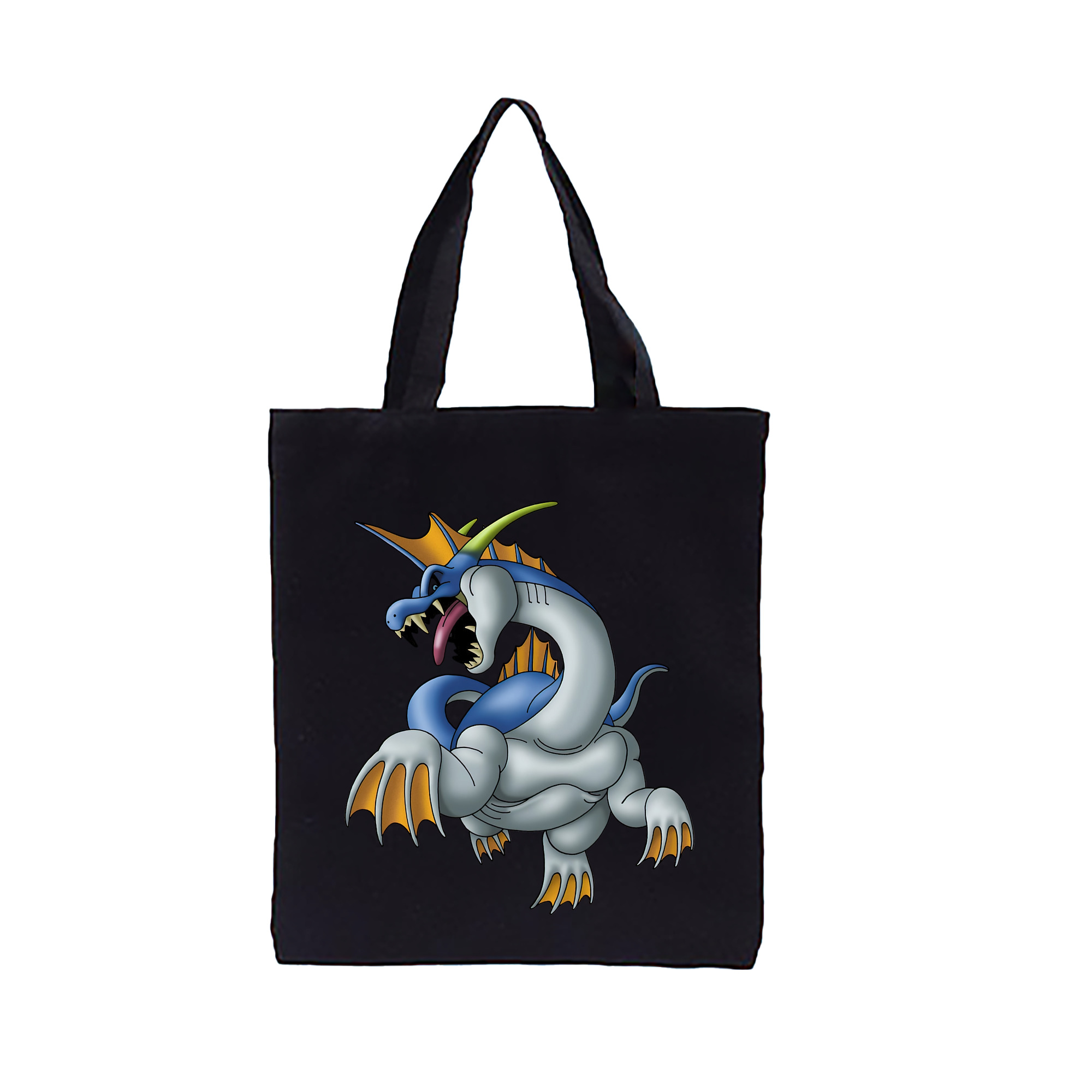 （画像用） ドラゴンクエスト Doragon Kuesuto Dragon Quest 縦型キャンバス生地手提げバッグ　トートバッグ