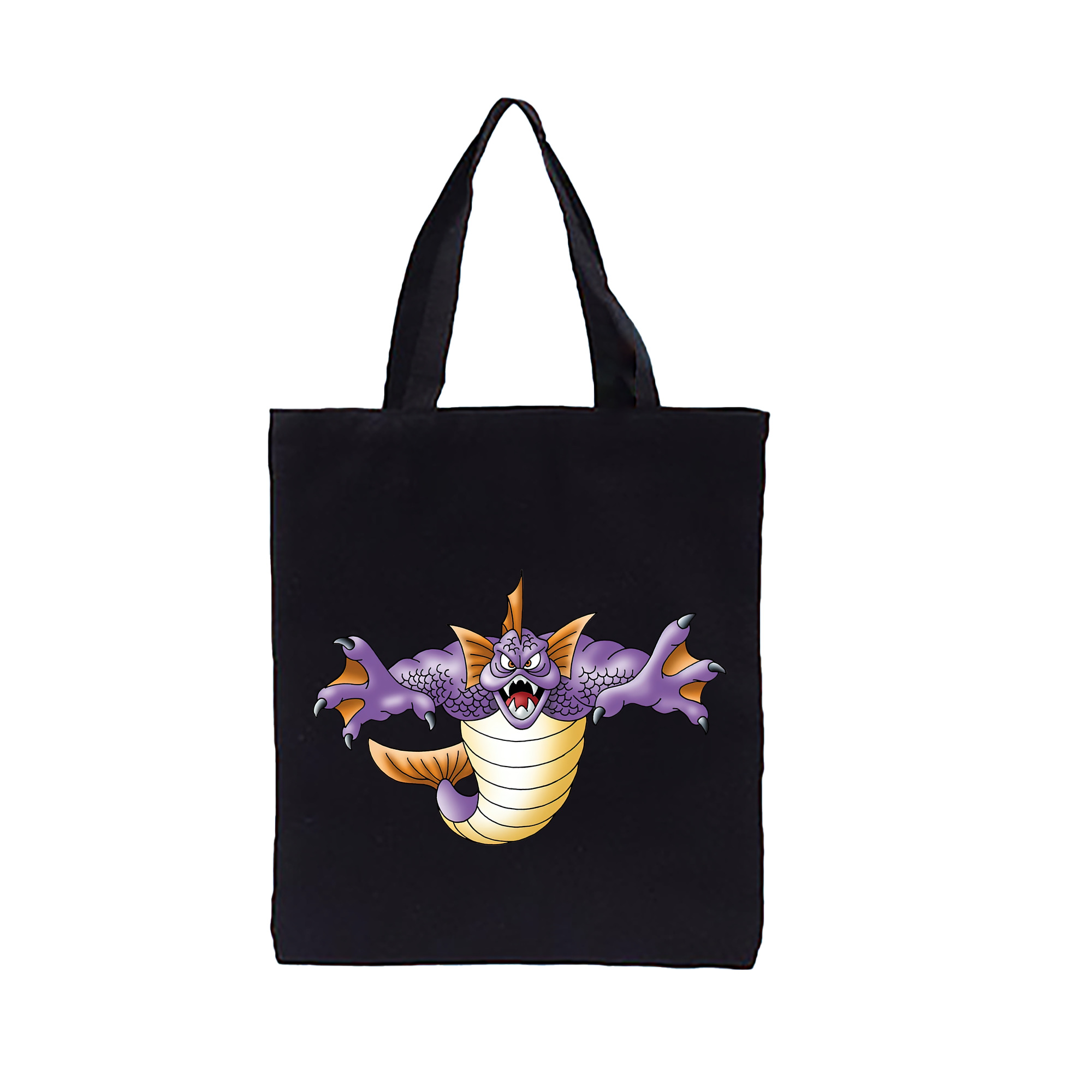 （画像用） ドラゴンクエスト Doragon Kuesuto Dragon Quest 縦型キャンバス生地手提げバッグ　トートバッグ