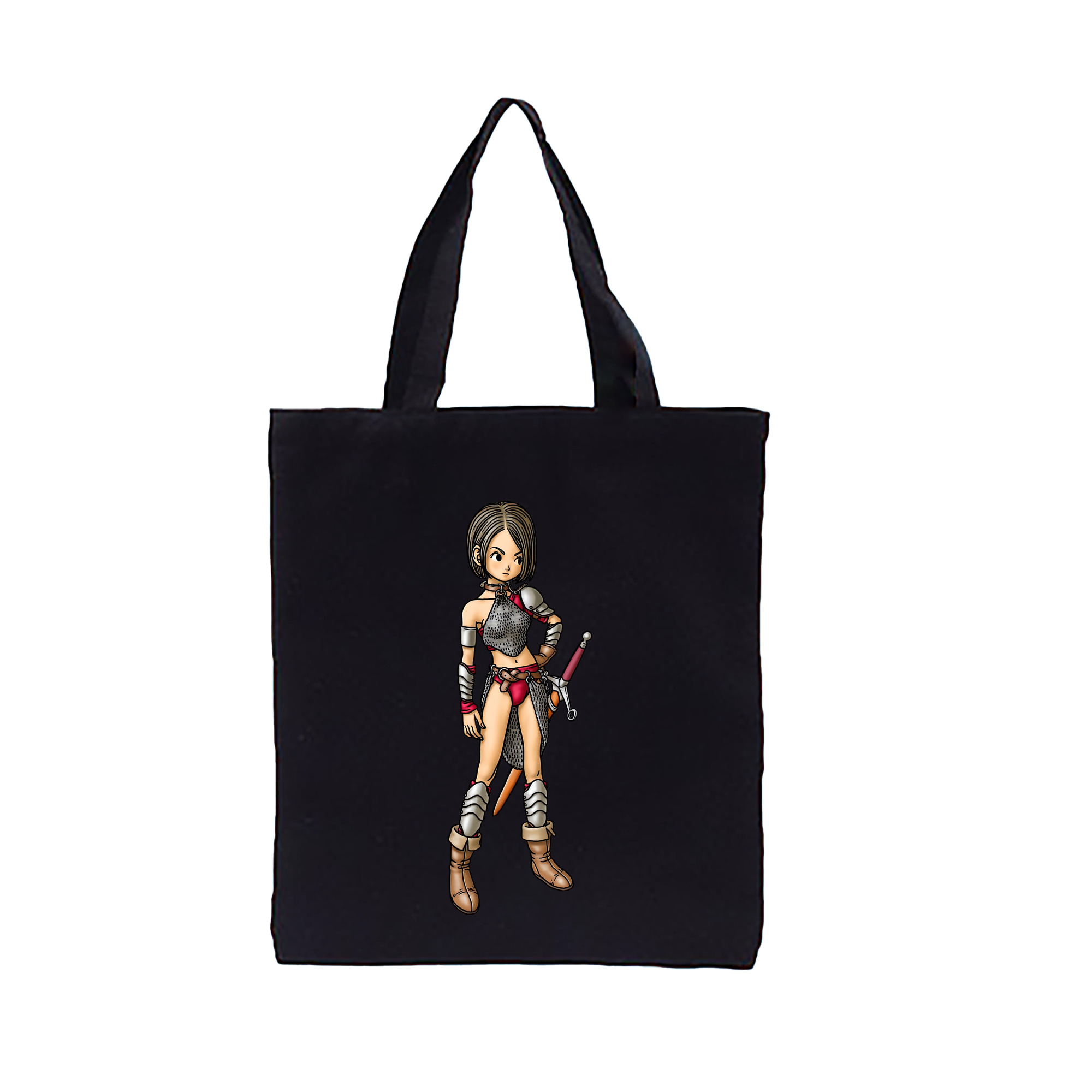 （画像用） ドラゴンクエスト Doragon Kuesuto Dragon Quest 縦型キャンバス生地手提げバッグ　トートバッグ