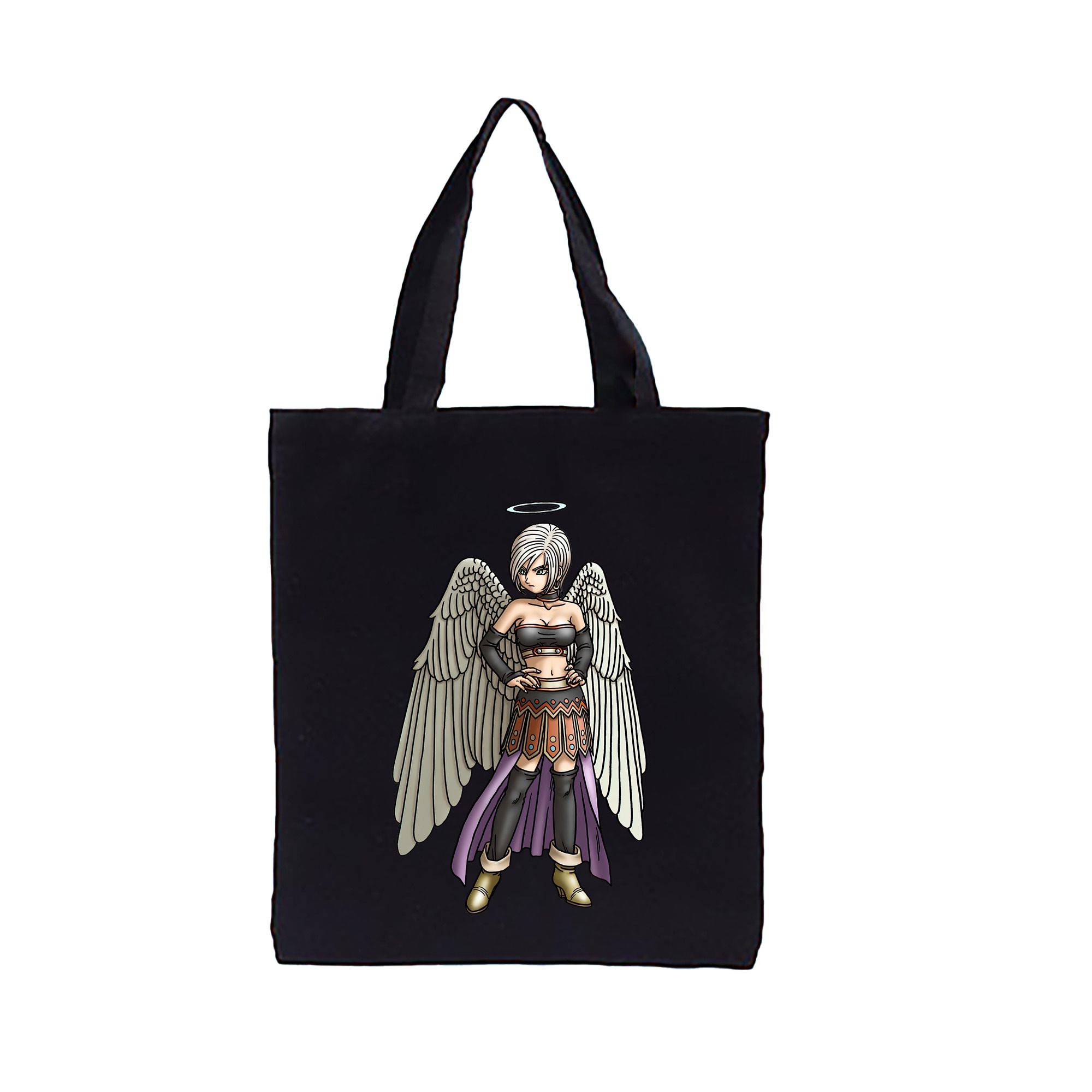 （画像用） ドラゴンクエスト Doragon Kuesuto Dragon Quest 縦型キャンバス生地手提げバッグ　トートバッグ