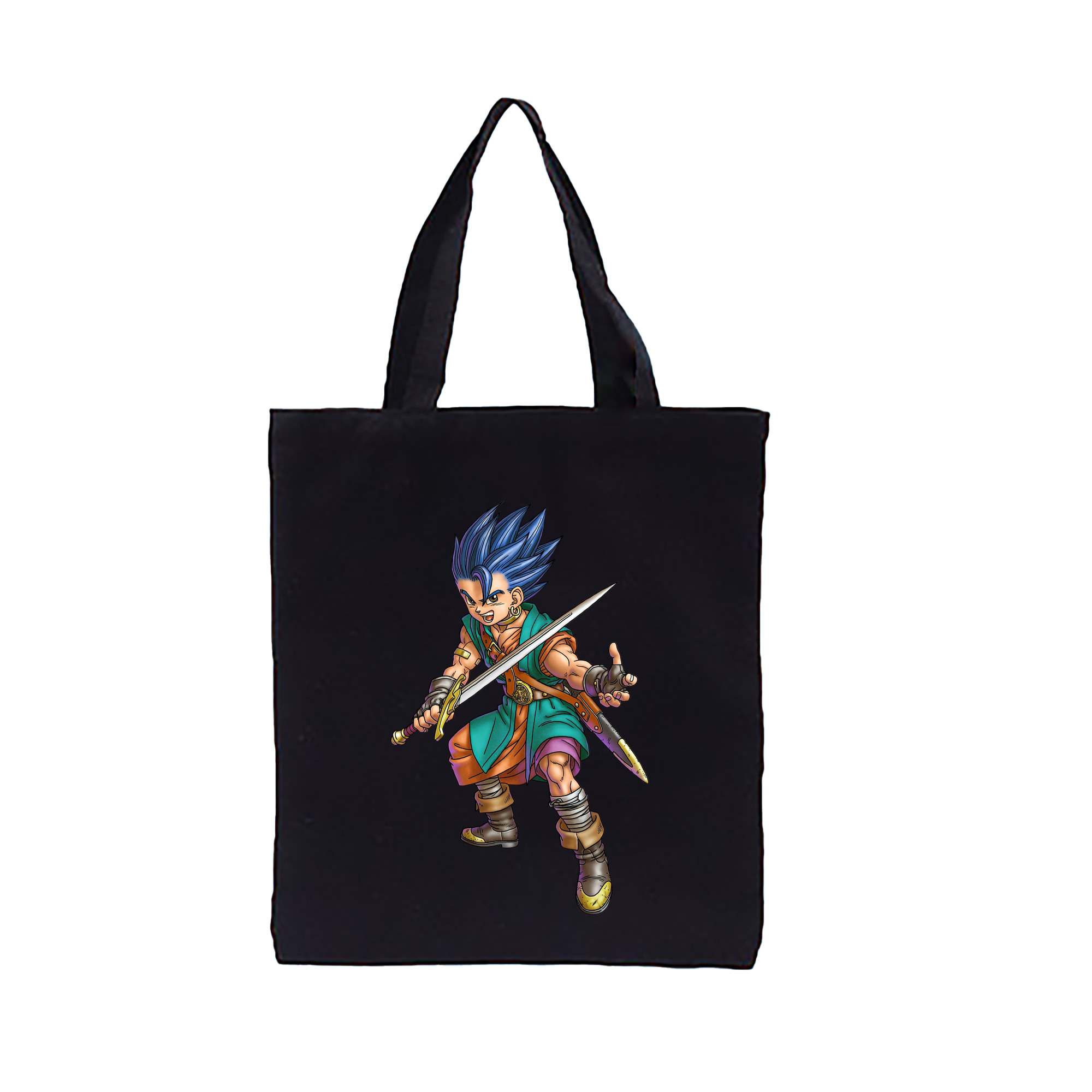 （画像用） ドラゴンクエスト Doragon Kuesuto Dragon Quest 縦型キャンバス生地手提げバッグ　トートバッグ