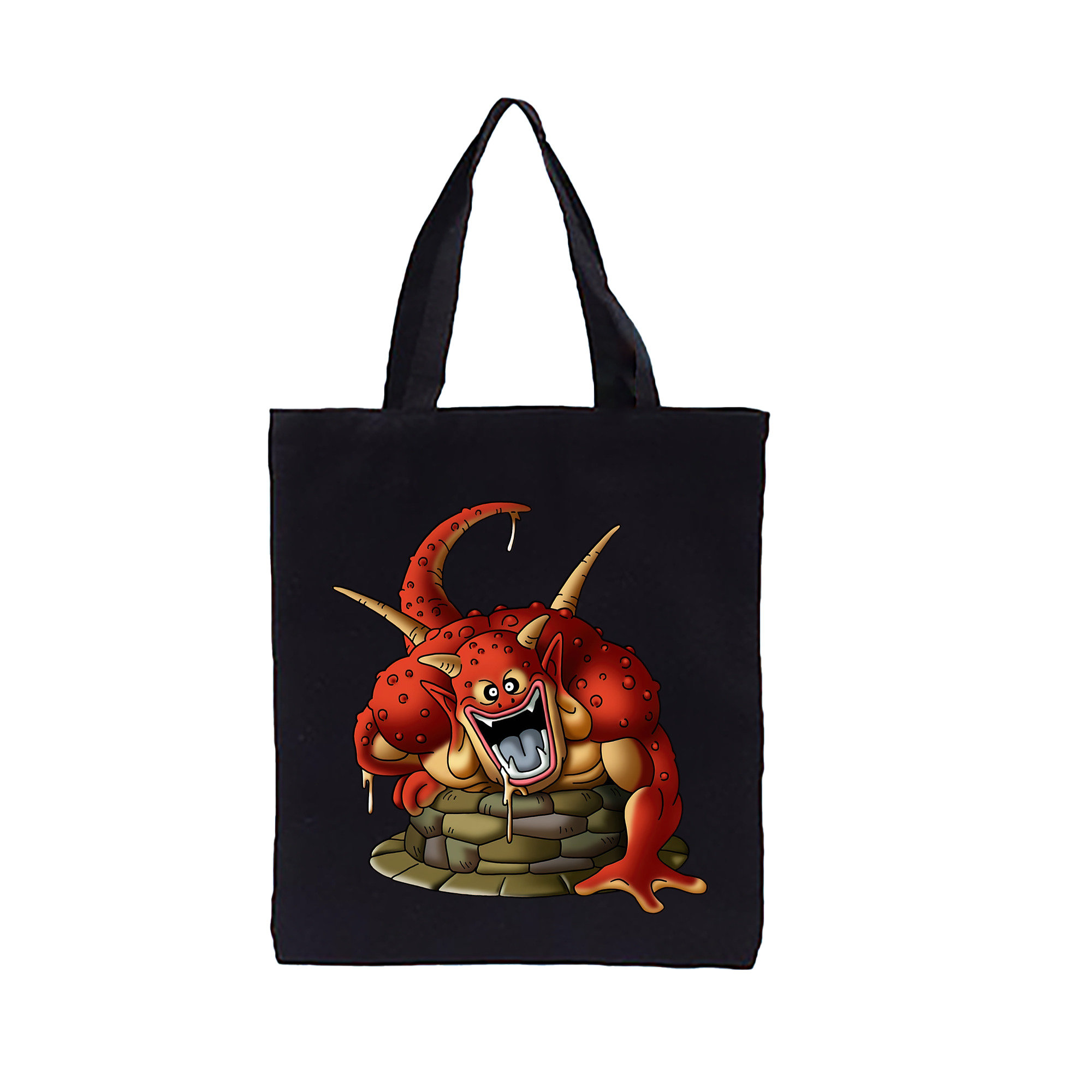（画像用） ドラゴンクエスト Doragon Kuesuto Dragon Quest 縦型キャンバス生地手提げバッグ　トートバッグ
