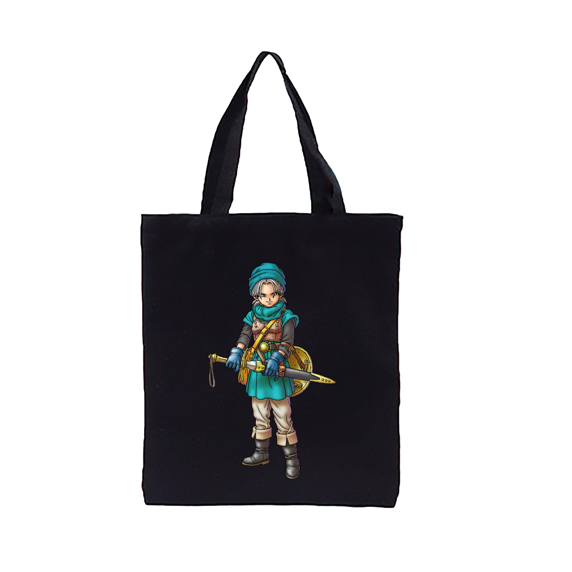 （画像用） ドラゴンクエスト Doragon Kuesuto Dragon Quest 縦型キャンバス生地手提げバッグ　トートバッグ