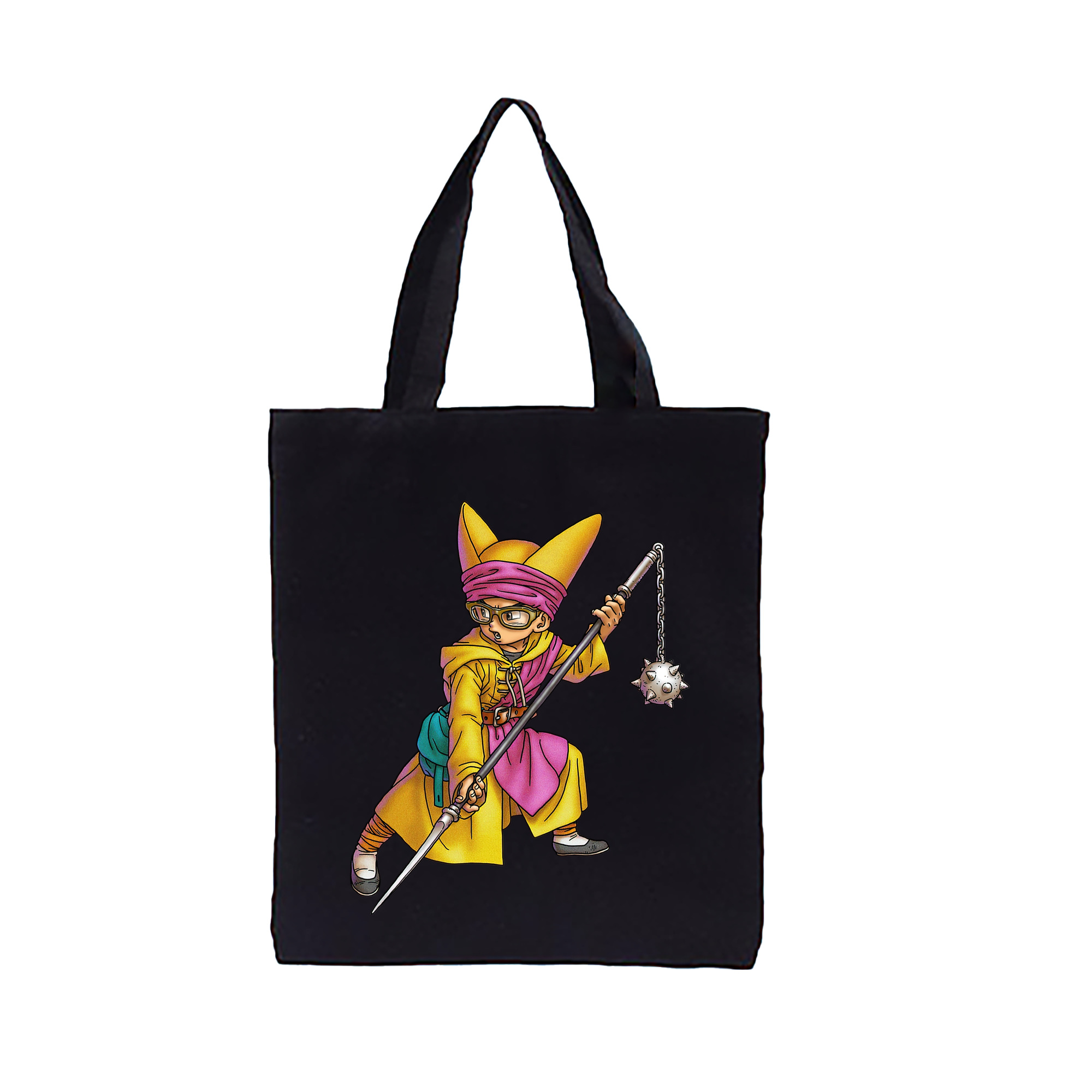 （画像用） ドラゴンクエスト Doragon Kuesuto Dragon Quest 縦型キャンバス生地手提げバッグ　トートバッグ