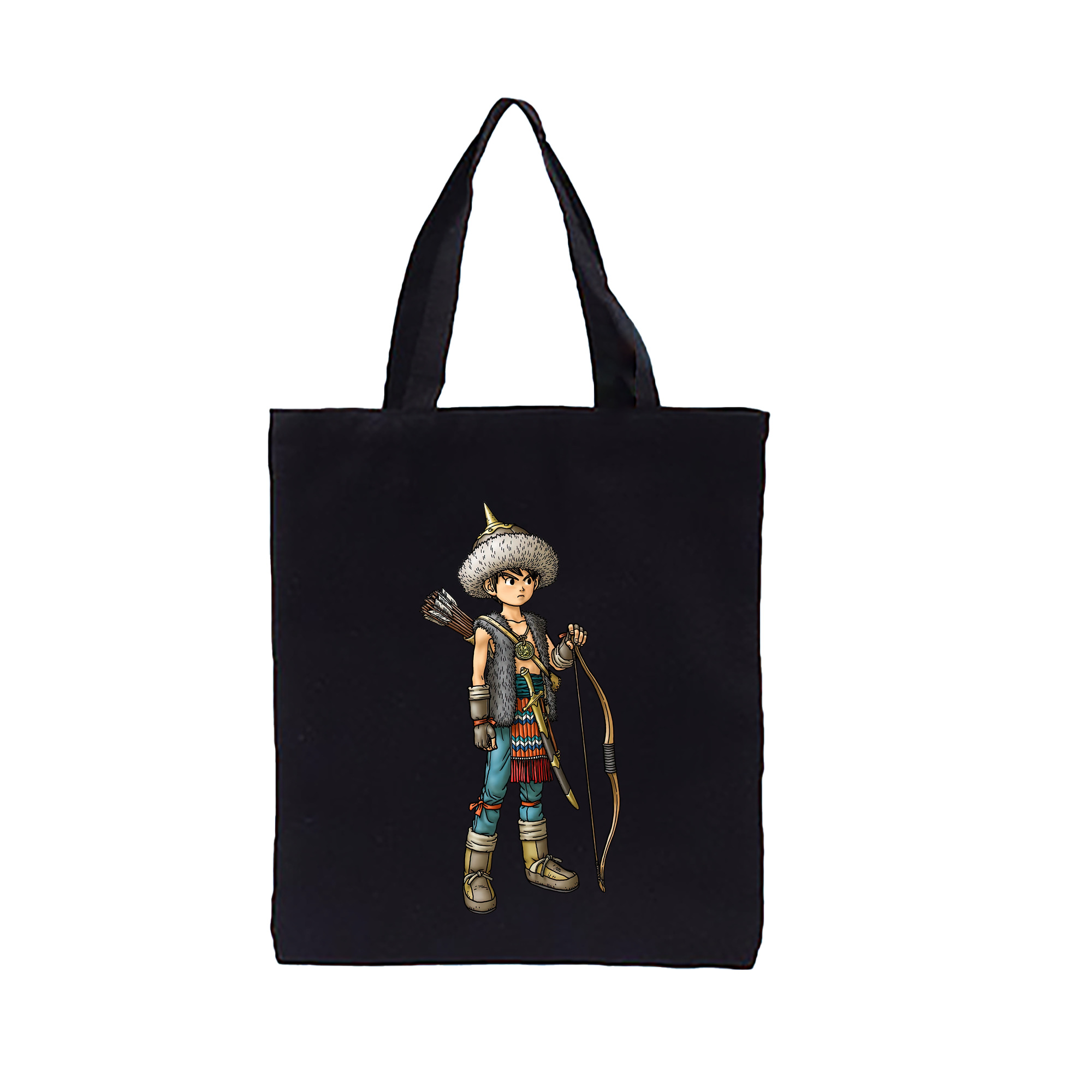 （画像用） ドラゴンクエスト Doragon Kuesuto Dragon Quest 縦型キャンバス生地手提げバッグ　トートバッグ