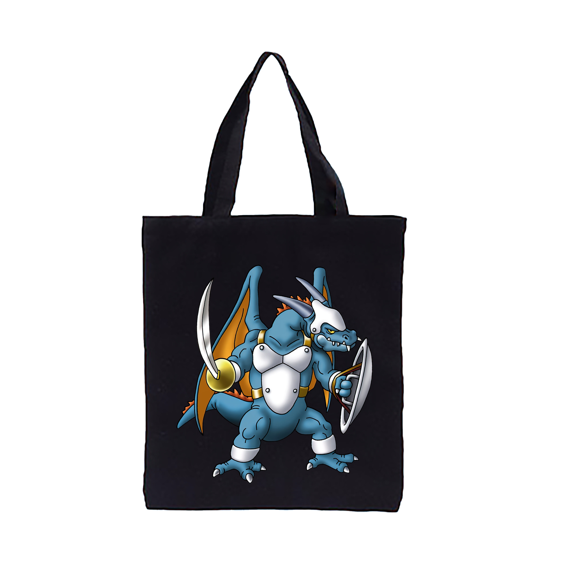 （画像用） ドラゴンクエスト Doragon Kuesuto Dragon Quest 縦型キャンバス生地手提げバッグ　トートバッグ