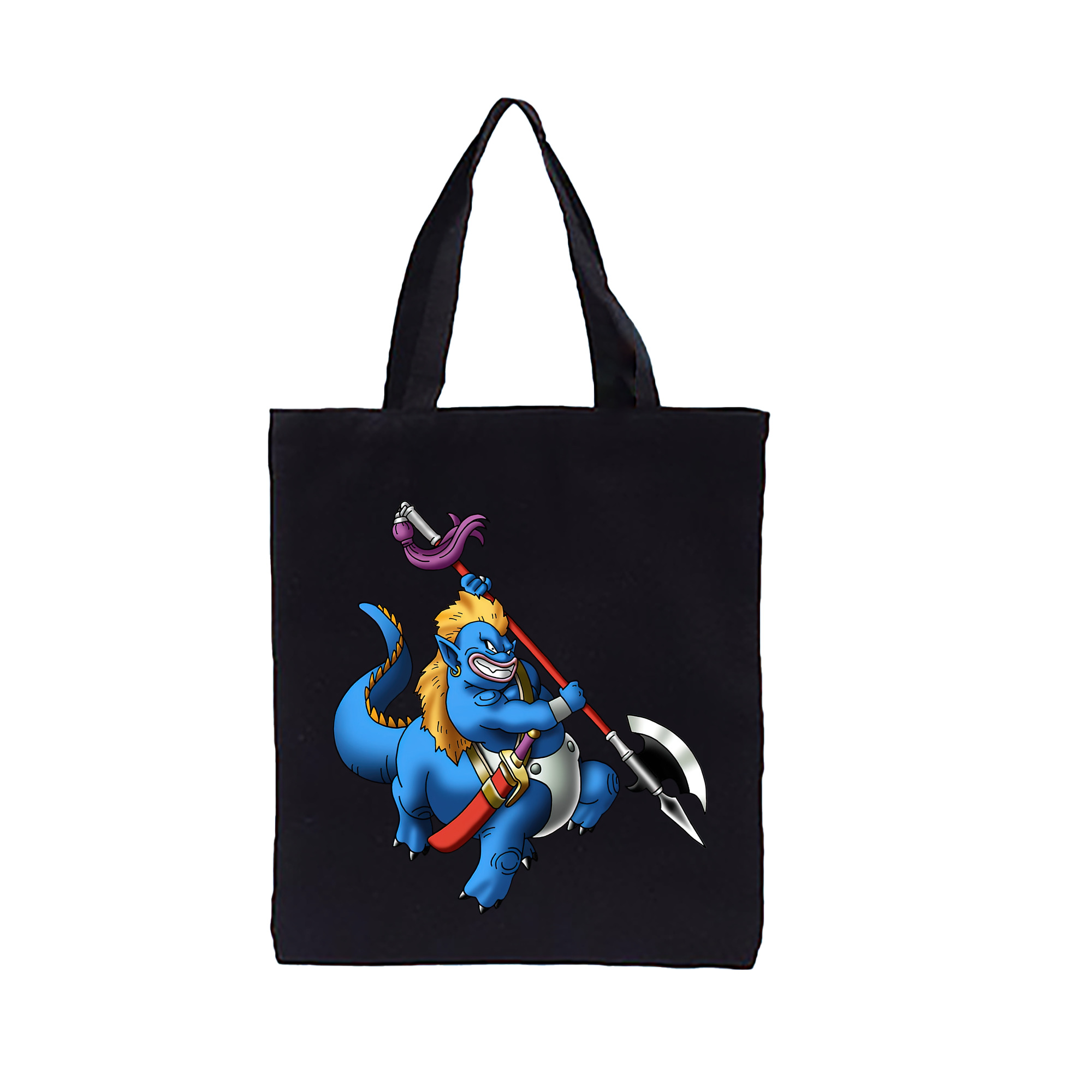 （画像用） ドラゴンクエスト Doragon Kuesuto Dragon Quest 縦型キャンバス生地手提げバッグ　トートバッグ