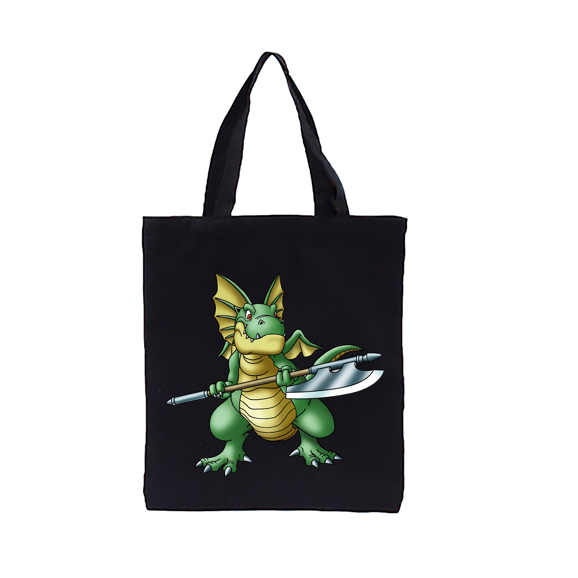 （画像用） ドラゴンクエスト Doragon Kuesuto Dragon Quest 縦型キャンバス生地手提げバッグ　トートバッグ