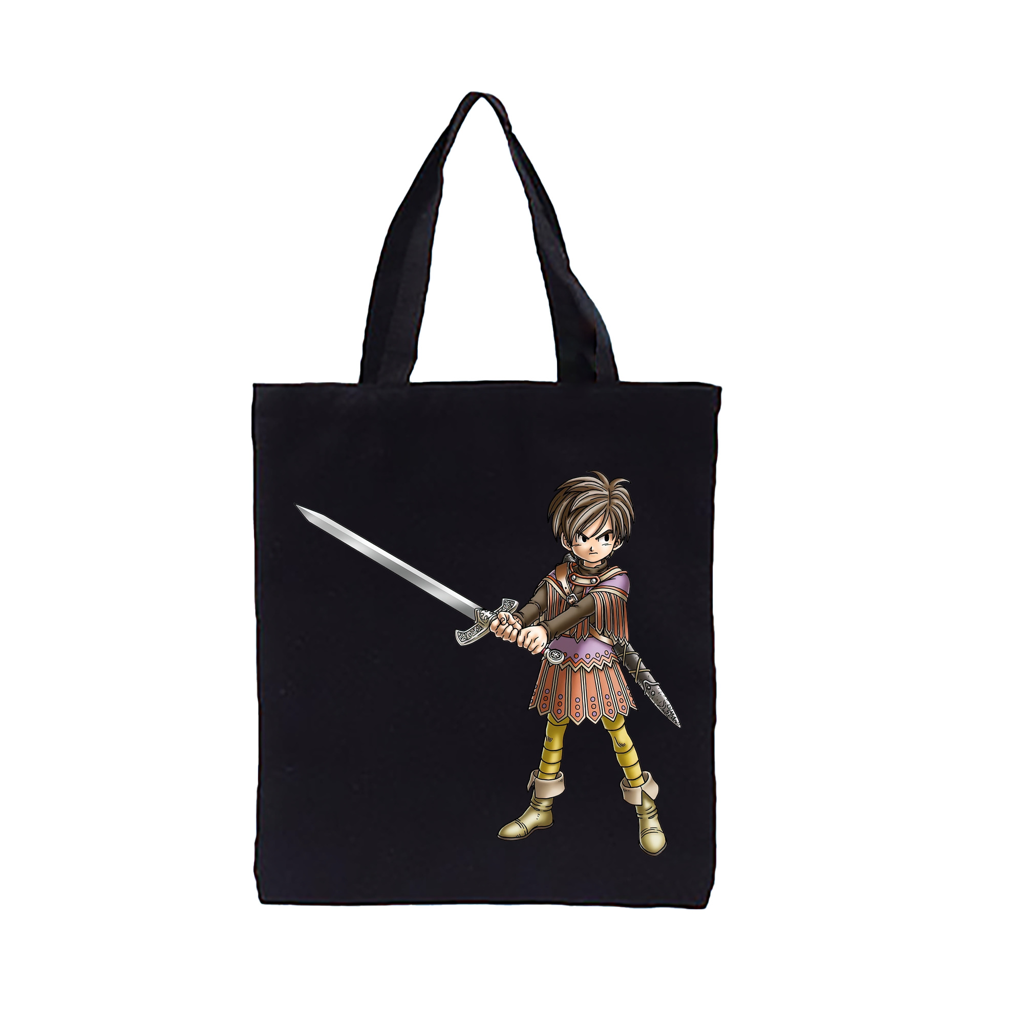 （画像用） ドラゴンクエスト Doragon Kuesuto Dragon Quest 縦型キャンバス生地手提げバッグ　トートバッグ