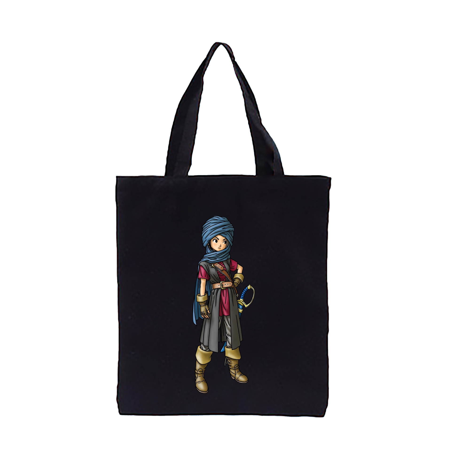 （画像用） ドラゴンクエスト Doragon Kuesuto Dragon Quest 縦型キャンバス生地手提げバッグ　トートバッグ