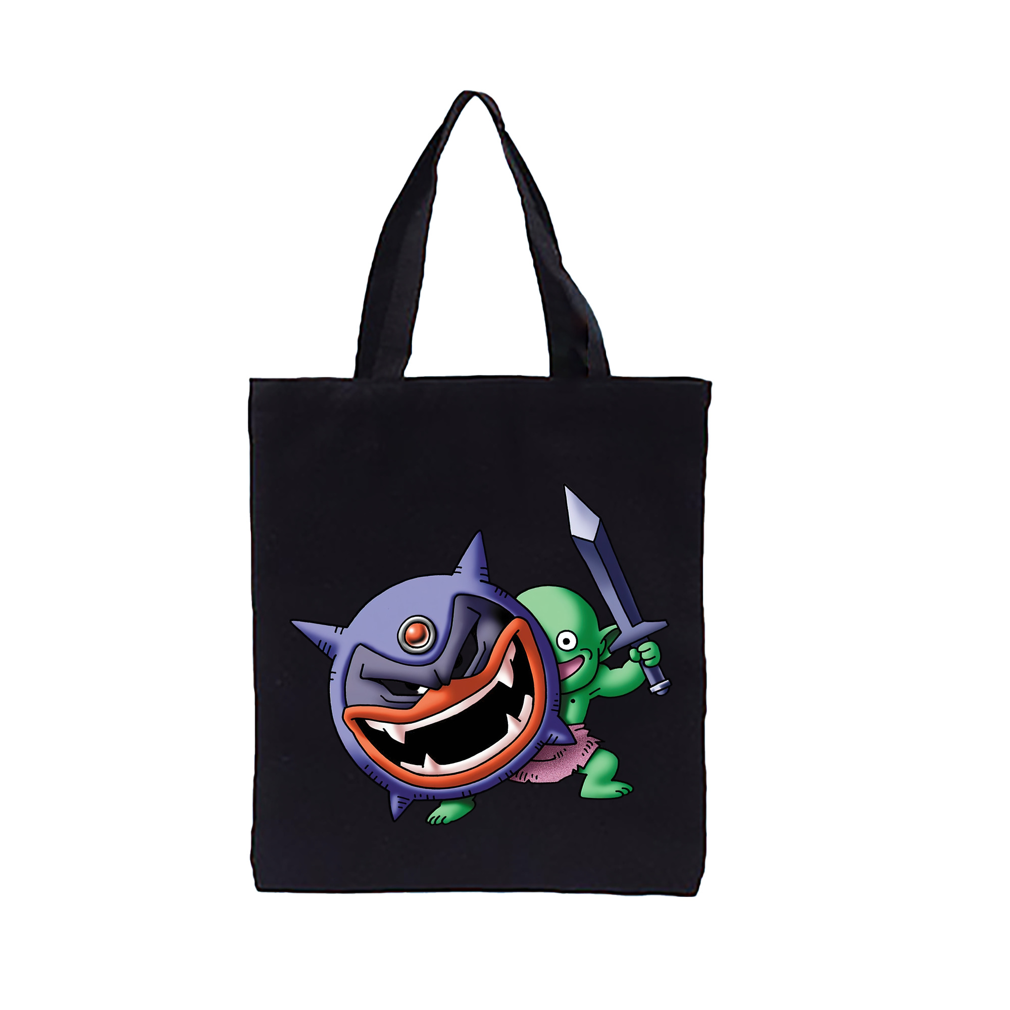 （画像用） ドラゴンクエスト Doragon Kuesuto Dragon Quest 縦型キャンバス生地手提げバッグ　トートバッグ