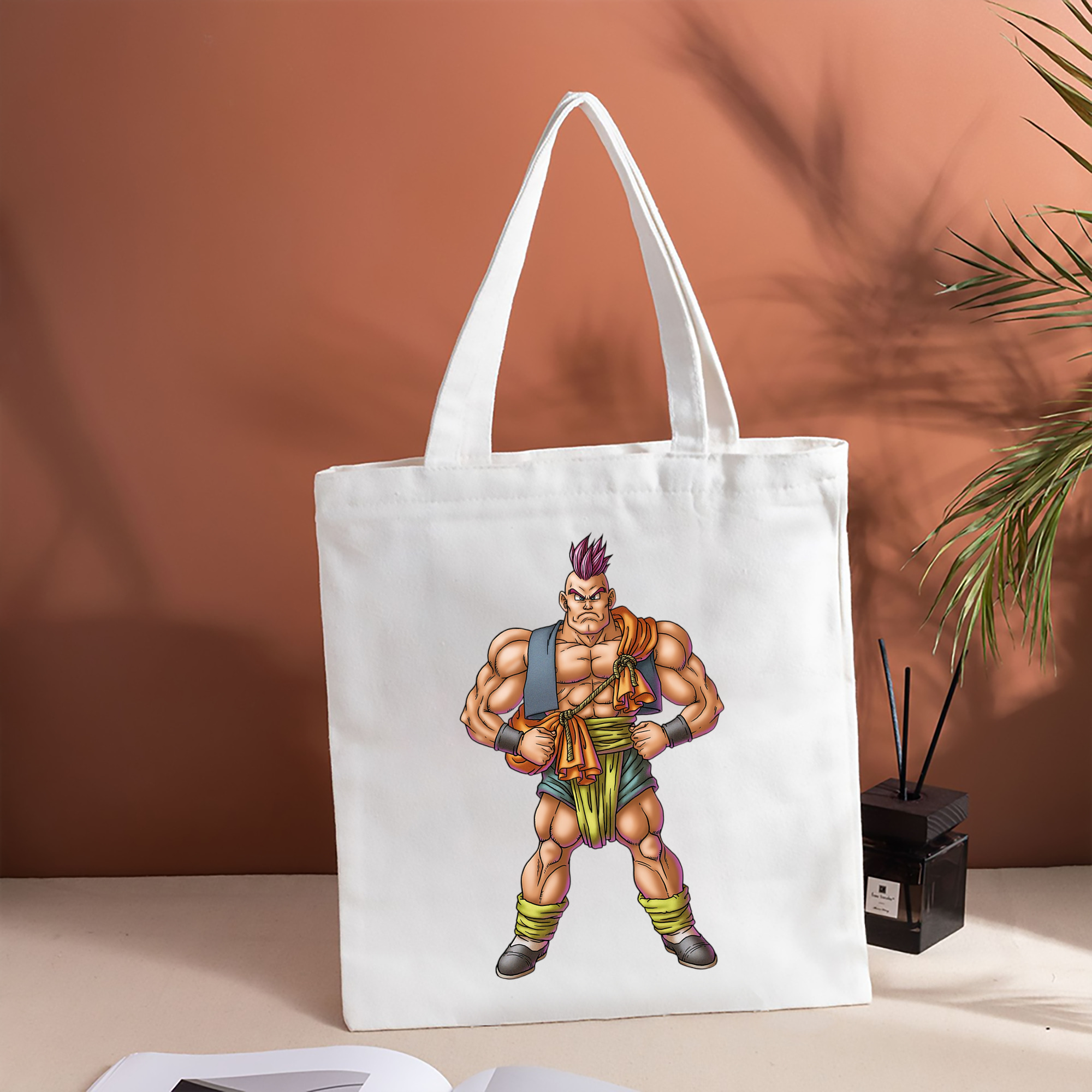 ドラゴンクエスト Doragon Kuesuto Dragon Quest 縦型キャンバス生地手提げバッグ　トートバッグ
