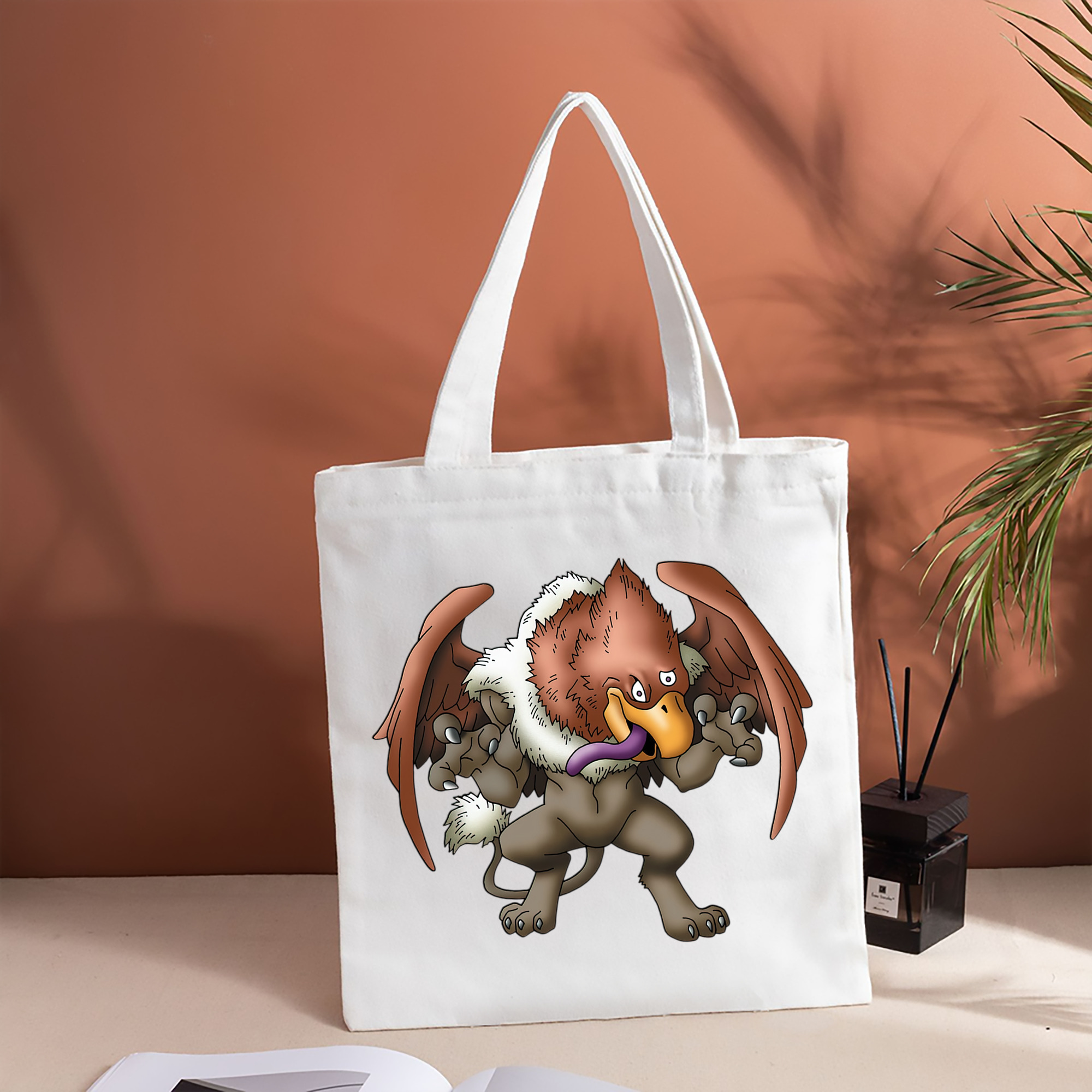 ドラゴンクエスト Doragon Kuesuto Dragon Quest 縦型キャンバス生地手提げバッグ　トートバッグ
