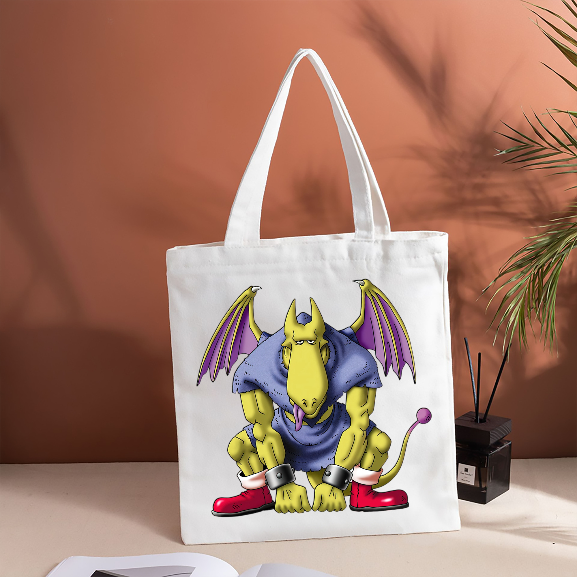ドラゴンクエスト Doragon Kuesuto Dragon Quest 縦型キャンバス生地手提げバッグ　トートバッグ