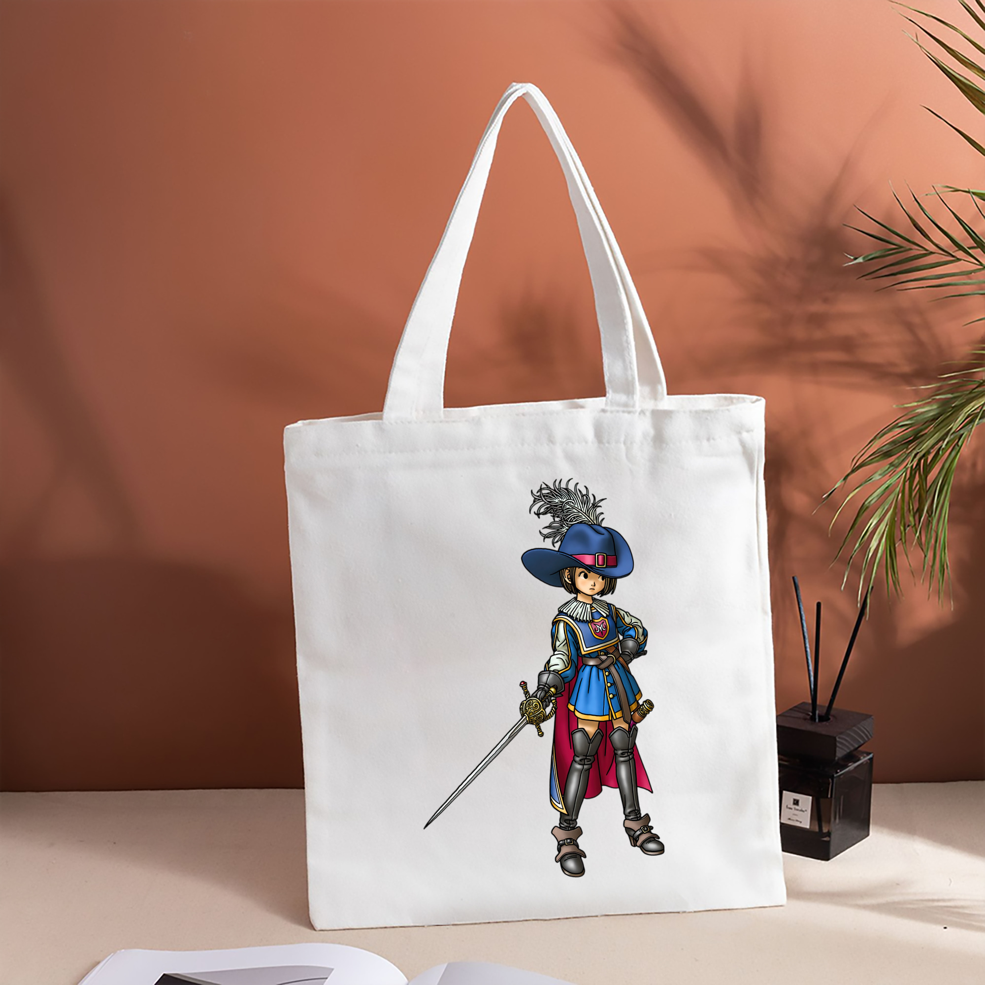 ドラゴンクエスト Doragon Kuesuto Dragon Quest 縦型キャンバス生地手提げバッグ　トートバッグ