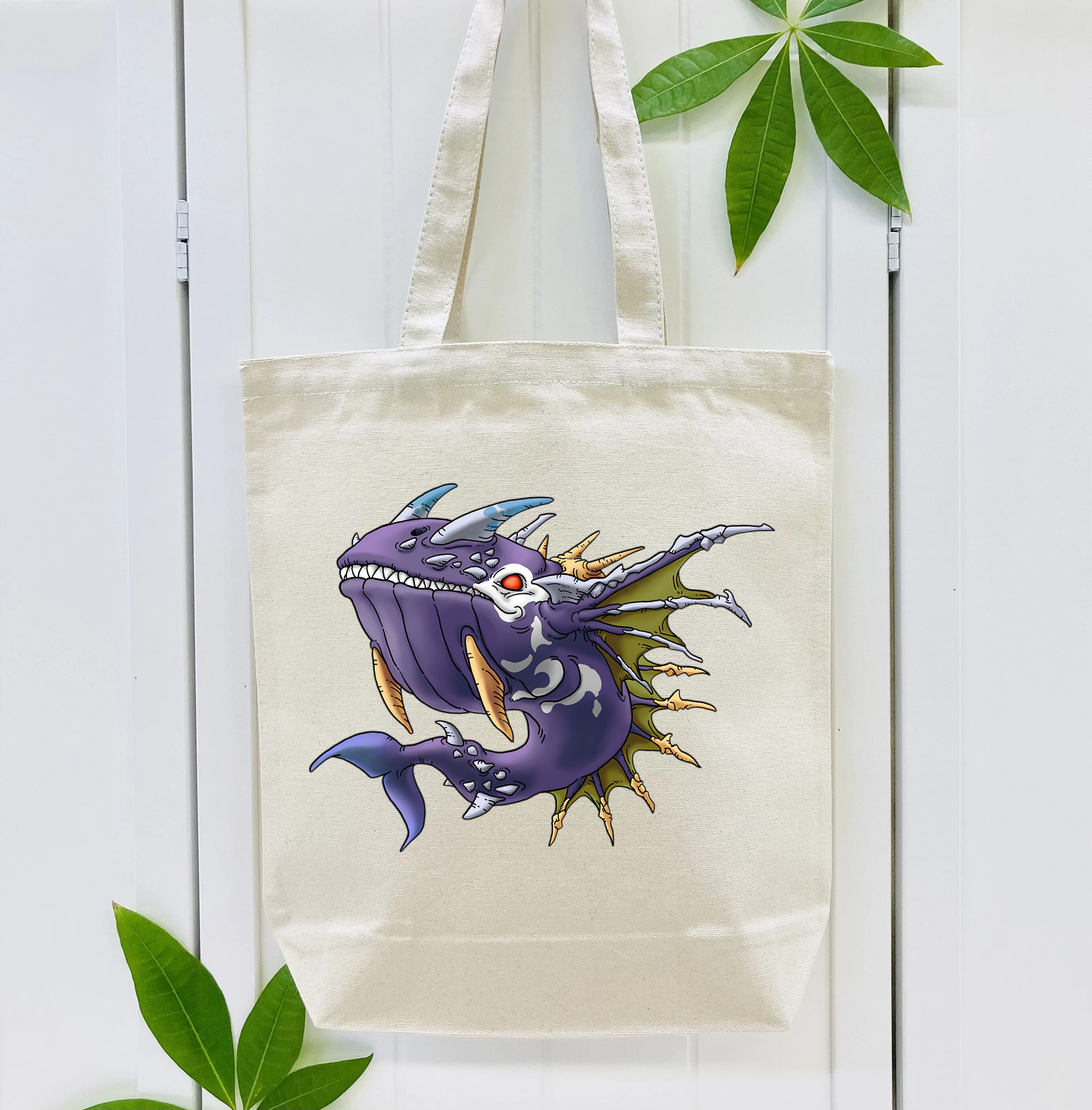 ドラゴンクエスト Doragon Kuesuto Dragon Quest 縦型キャンバス生地手提げバッグ　トートバッグ