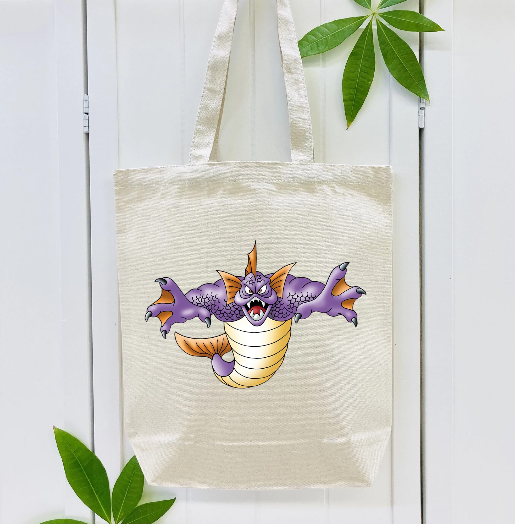 ドラゴンクエスト Doragon Kuesuto Dragon Quest 縦型キャンバス生地手提げバッグ　トートバッグ