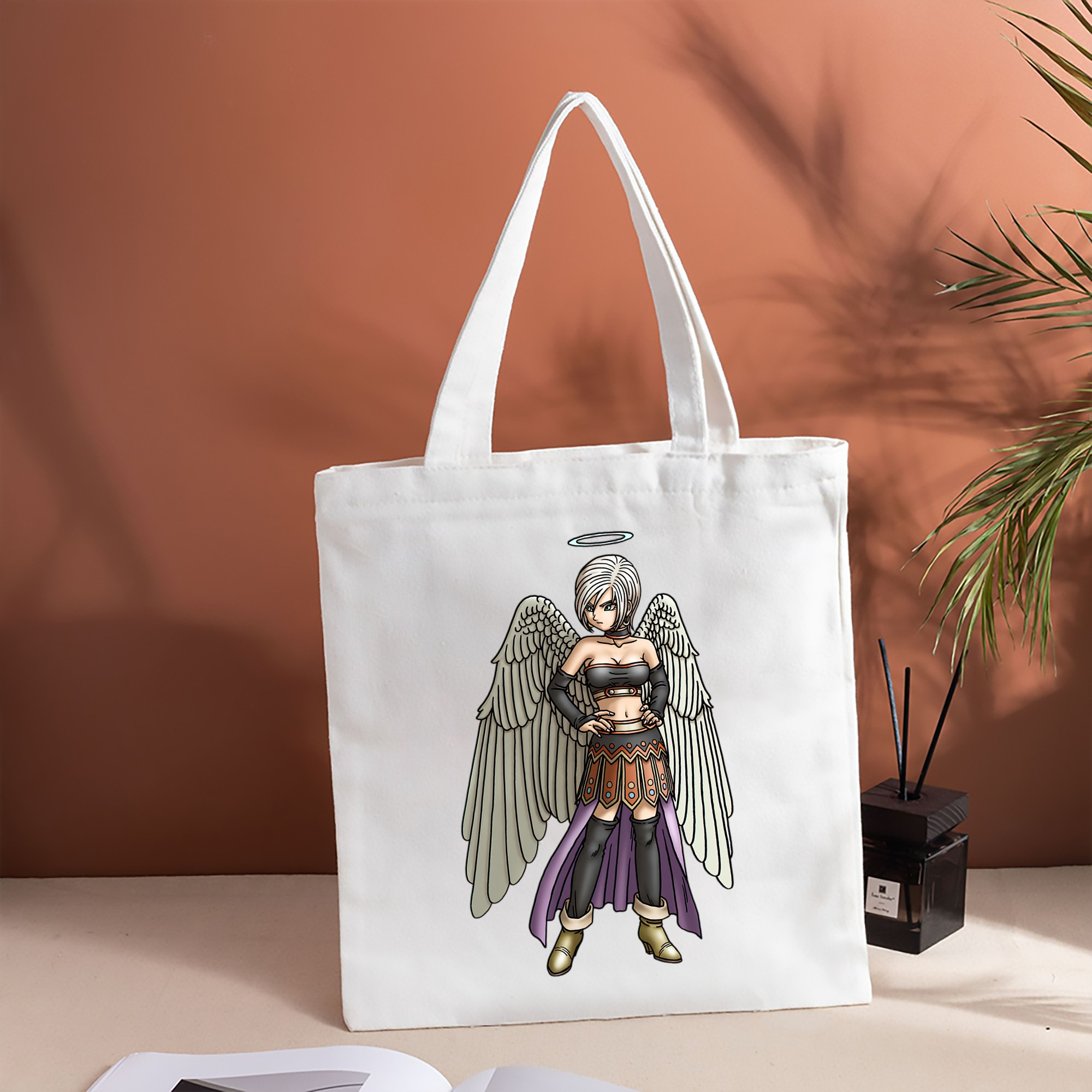ドラゴンクエスト Doragon Kuesuto Dragon Quest 縦型キャンバス生地手提げバッグ　トートバッグ