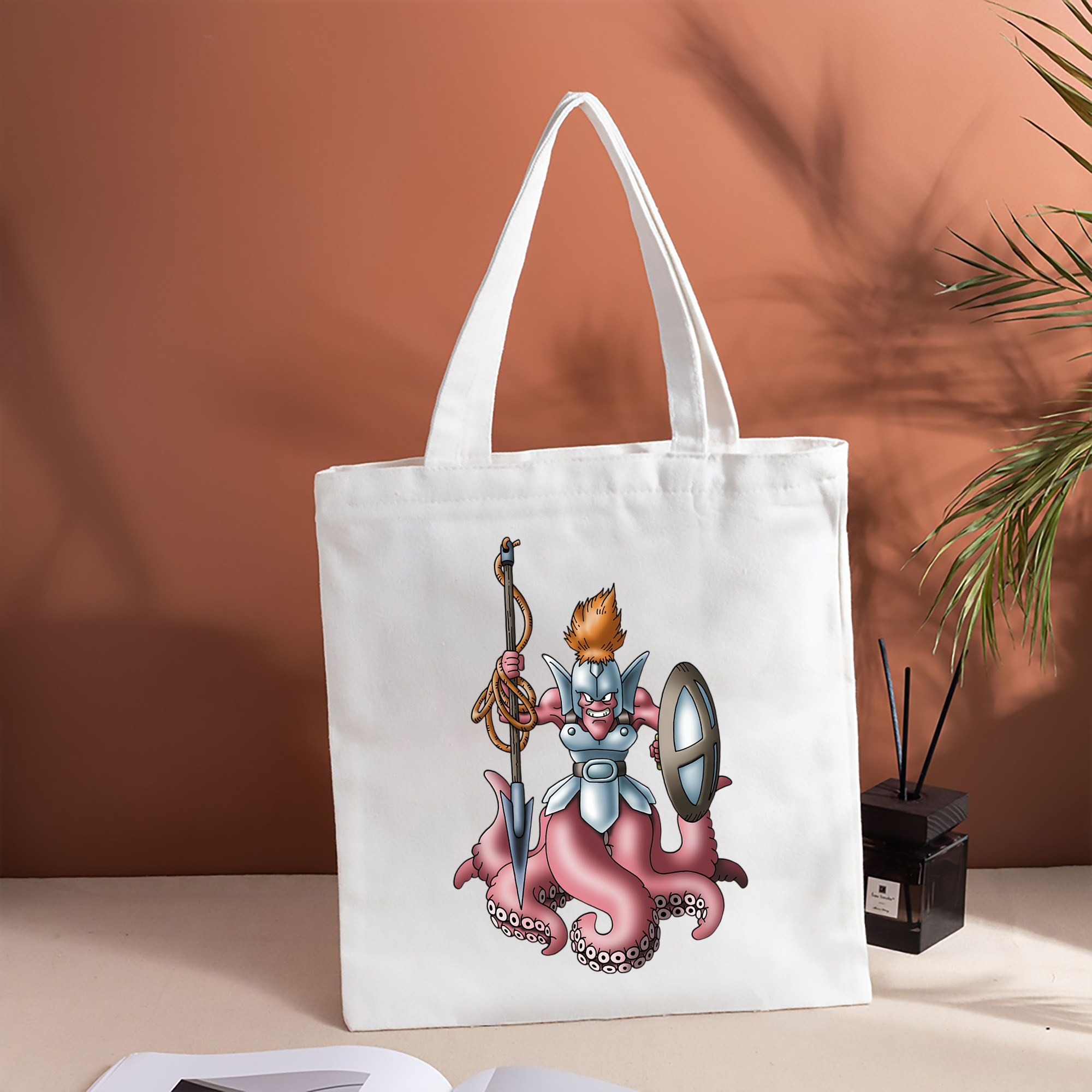 ドラゴンクエスト Doragon Kuesuto Dragon Quest 縦型キャンバス生地手提げバッグ　トートバッグ