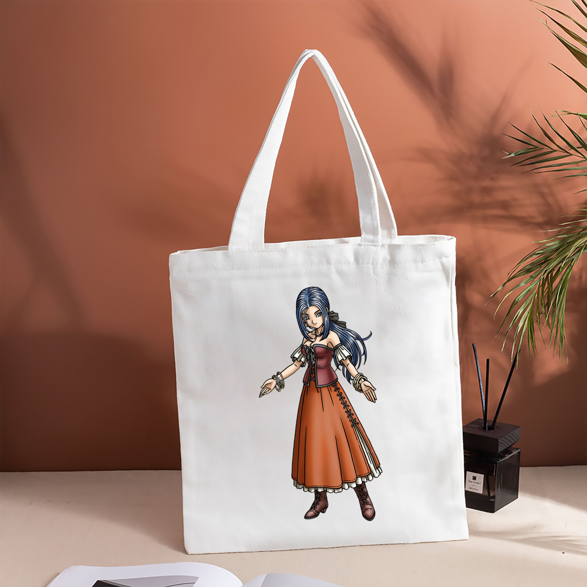 ドラゴンクエスト Doragon Kuesuto Dragon Quest 縦型キャンバス生地手提げバッグ　トートバッグ
