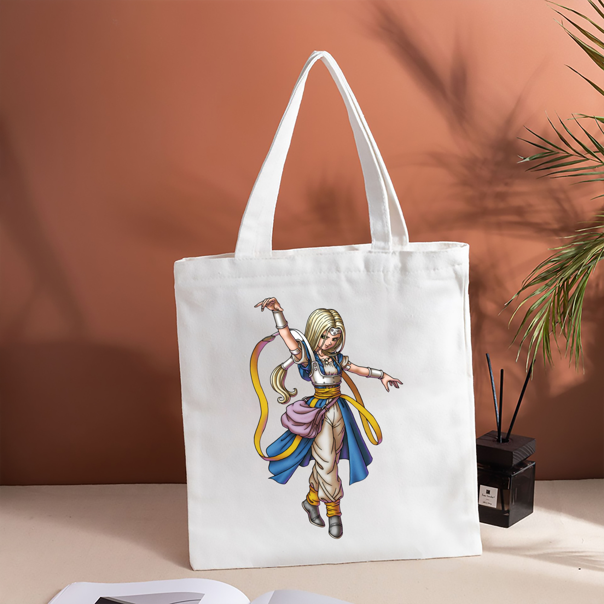 ドラゴンクエスト Doragon Kuesuto Dragon Quest 縦型キャンバス生地手提げバッグ　トートバッグ