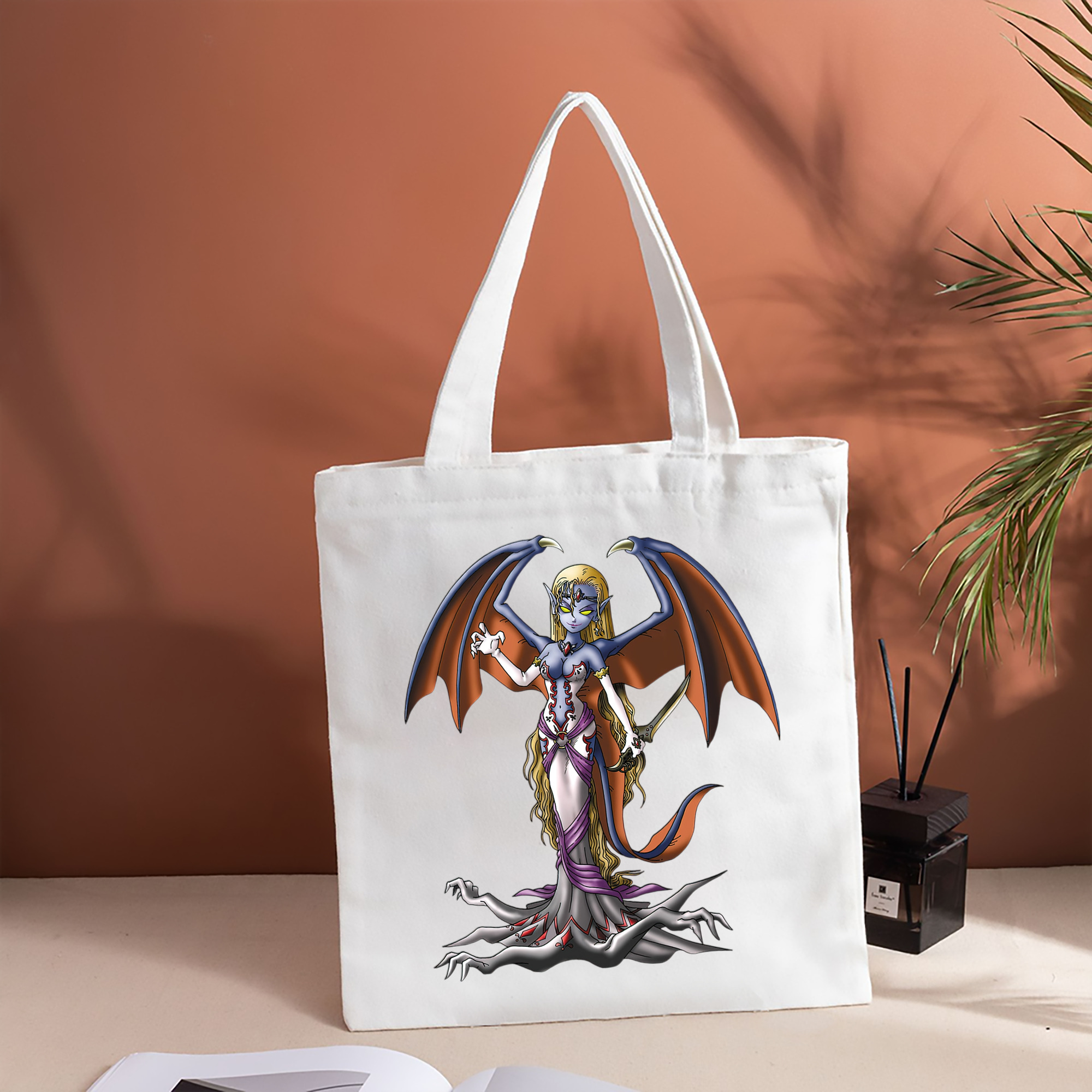 ドラゴンクエスト Doragon Kuesuto Dragon Quest 縦型キャンバス生地手提げバッグ　トートバッグ