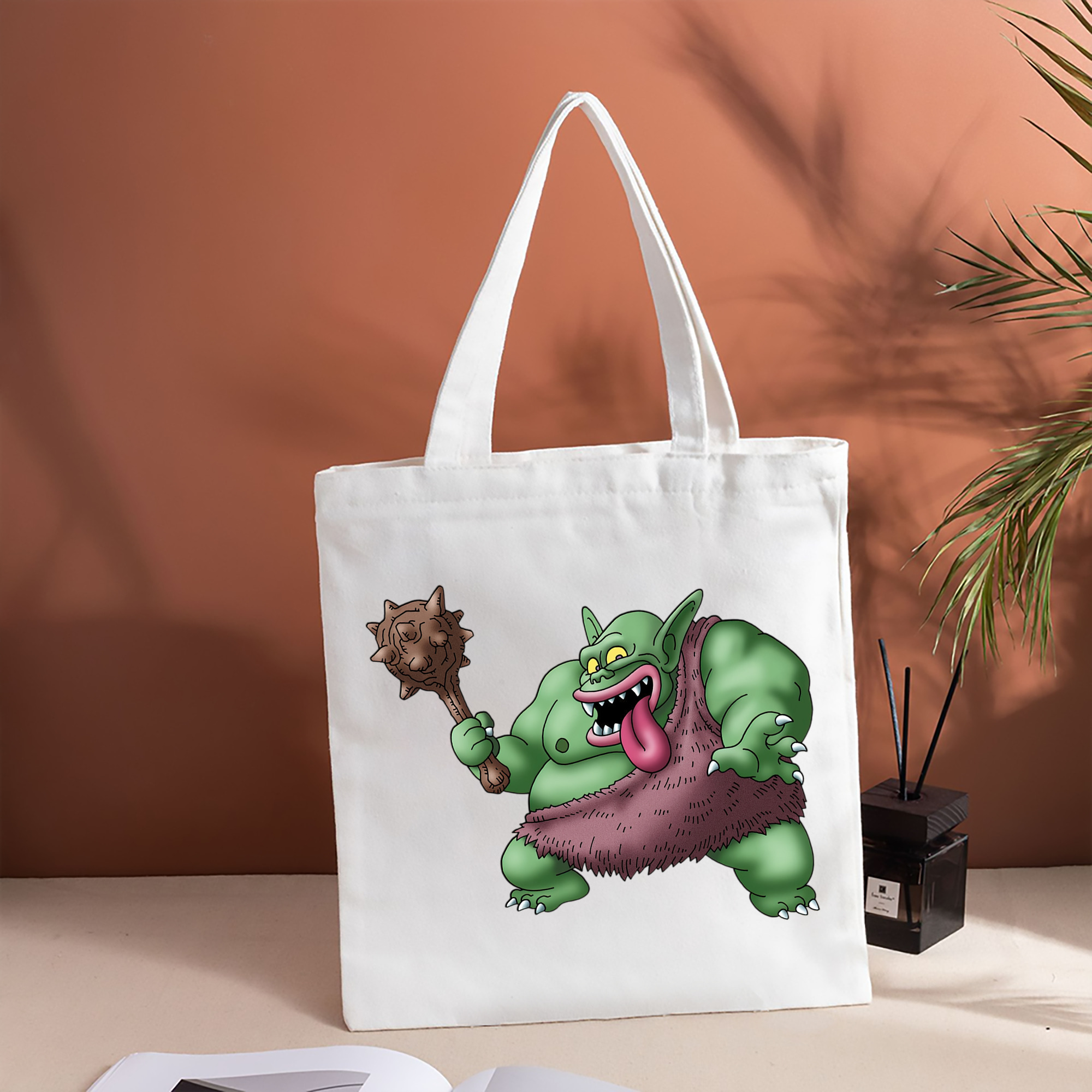 ドラゴンクエスト Doragon Kuesuto Dragon Quest 縦型キャンバス生地手提げバッグ　トートバッグ