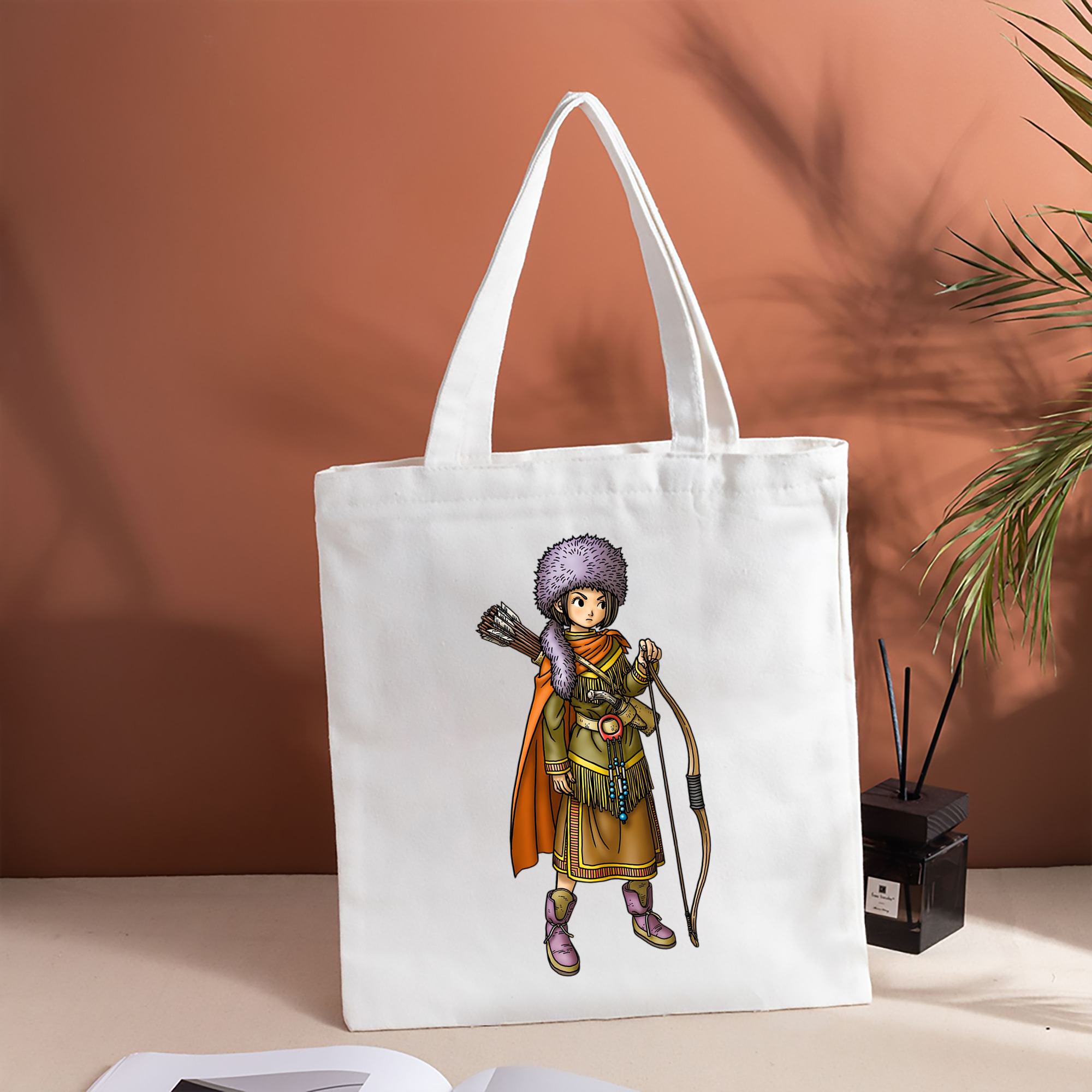 ドラゴンクエスト Doragon Kuesuto Dragon Quest 縦型キャンバス生地手提げバッグ　トートバッグ