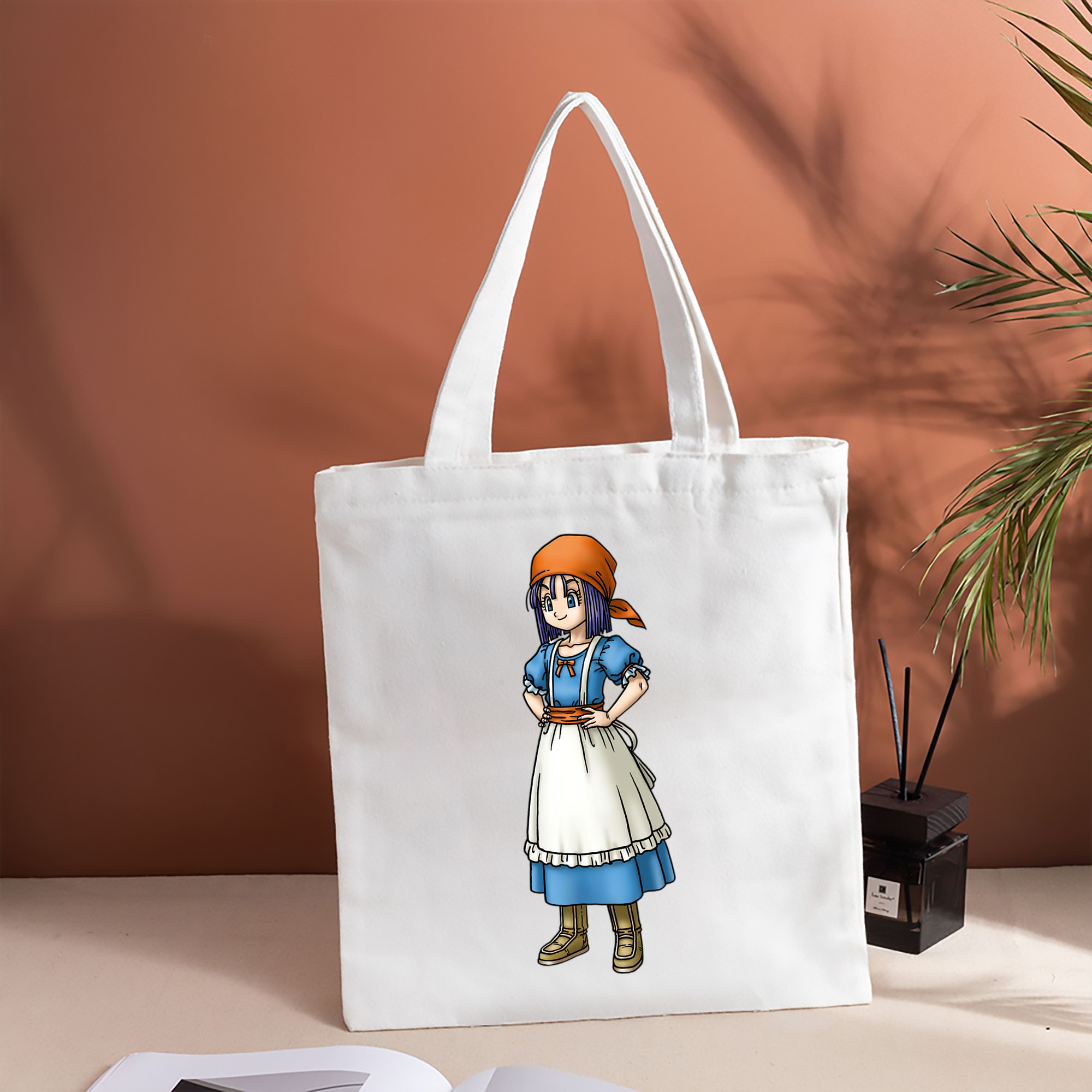 ドラゴンクエスト Doragon Kuesuto Dragon Quest 縦型キャンバス生地手提げバッグ　トートバッグ