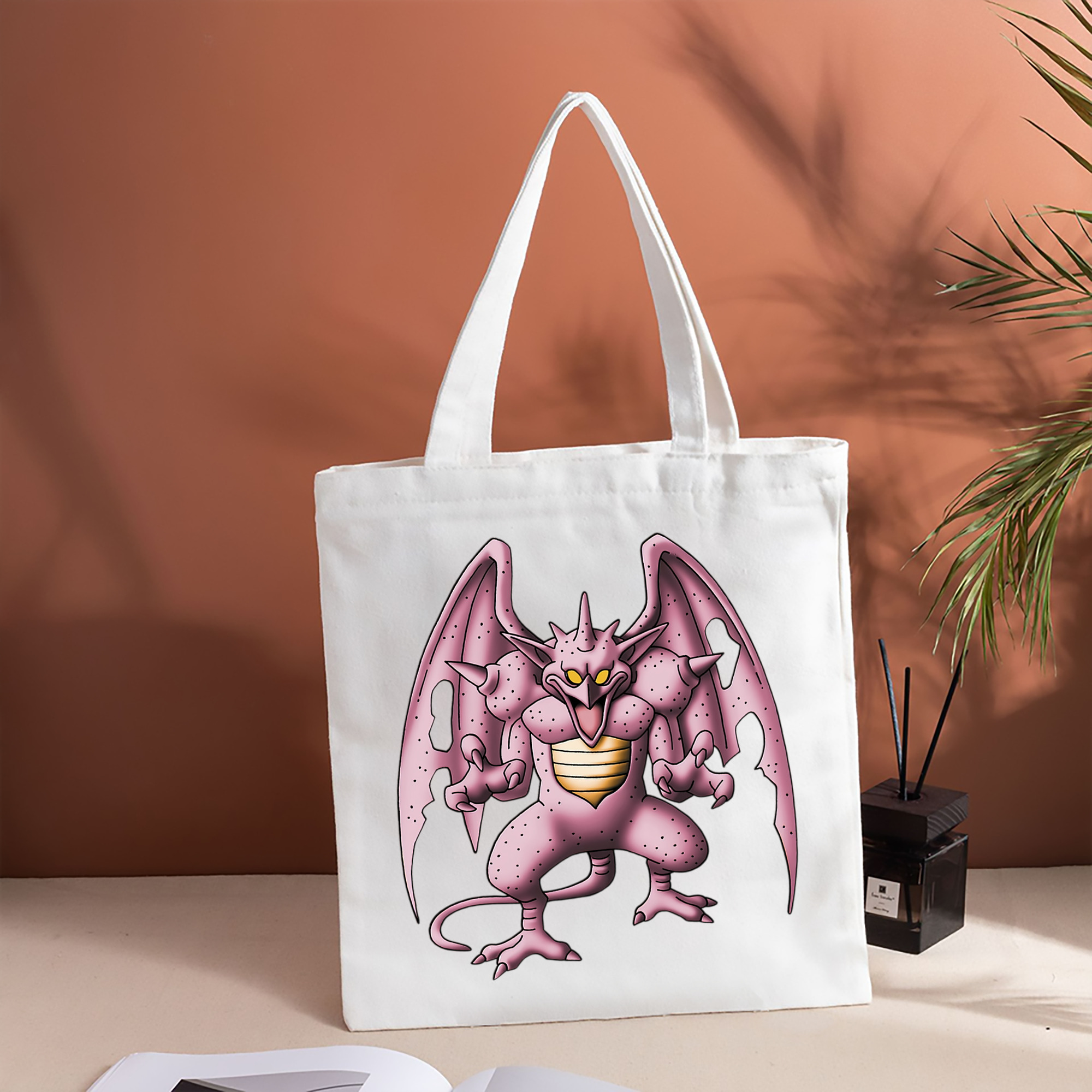 ドラゴンクエスト Doragon Kuesuto Dragon Quest 縦型キャンバス生地手提げバッグ　トートバッグ