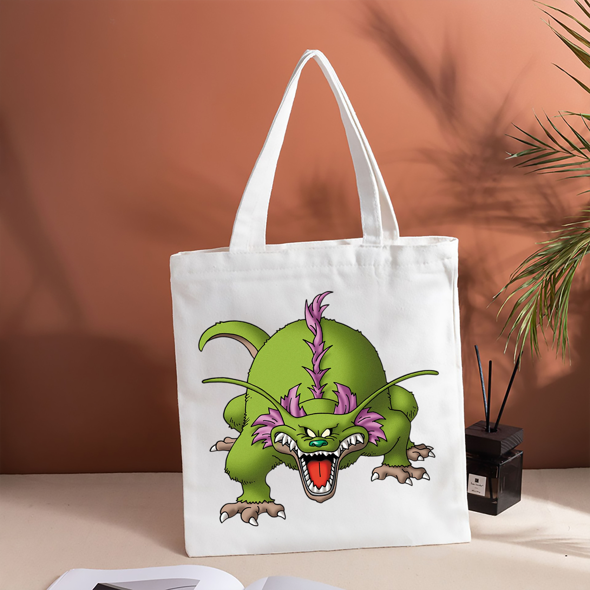 ドラゴンクエスト Doragon Kuesuto Dragon Quest 縦型キャンバス生地手提げバッグ　トートバッグ