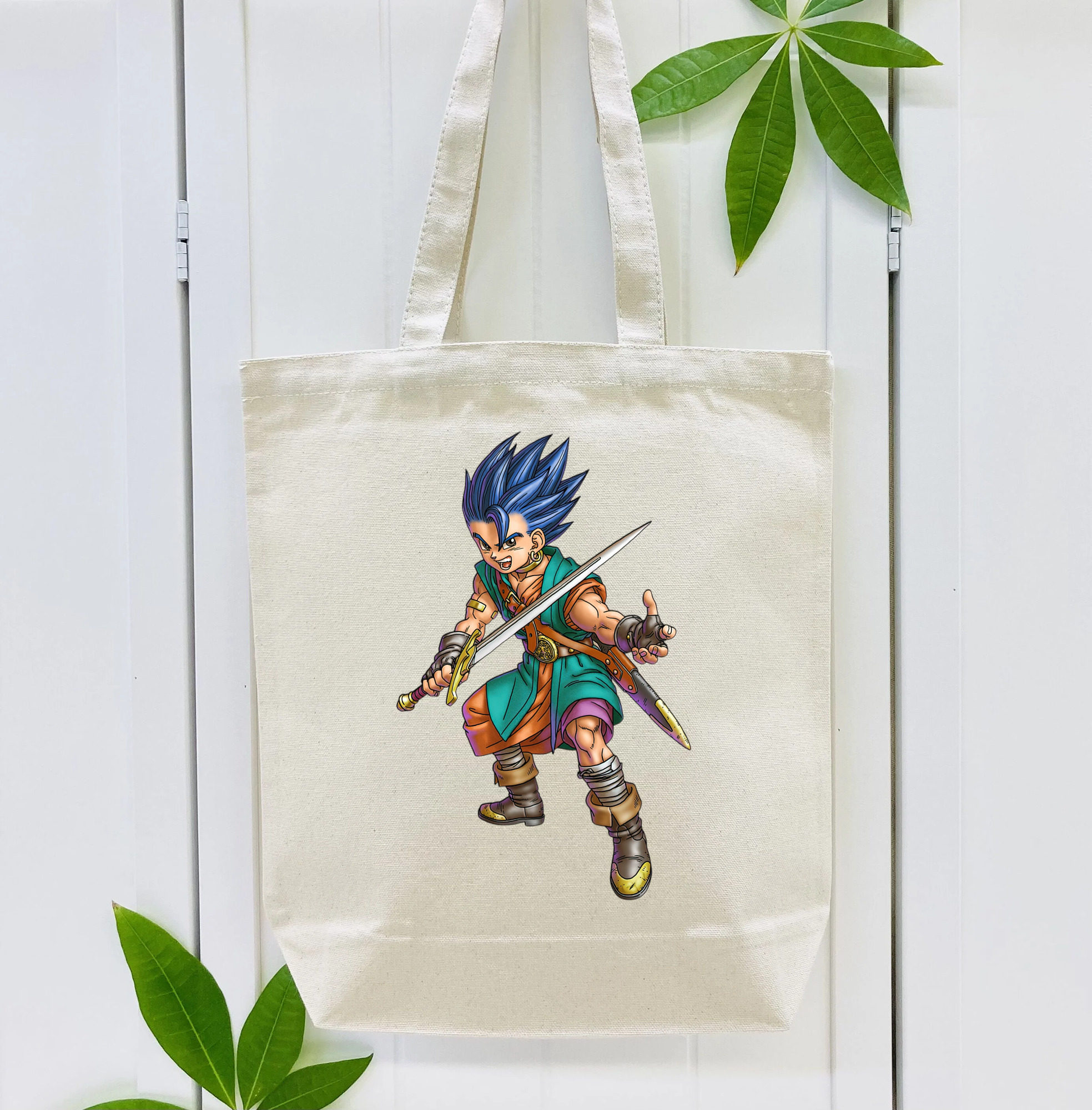 ドラゴンクエスト Doragon Kuesuto Dragon Quest 縦型キャンバス生地手提げバッグ　トートバッグ