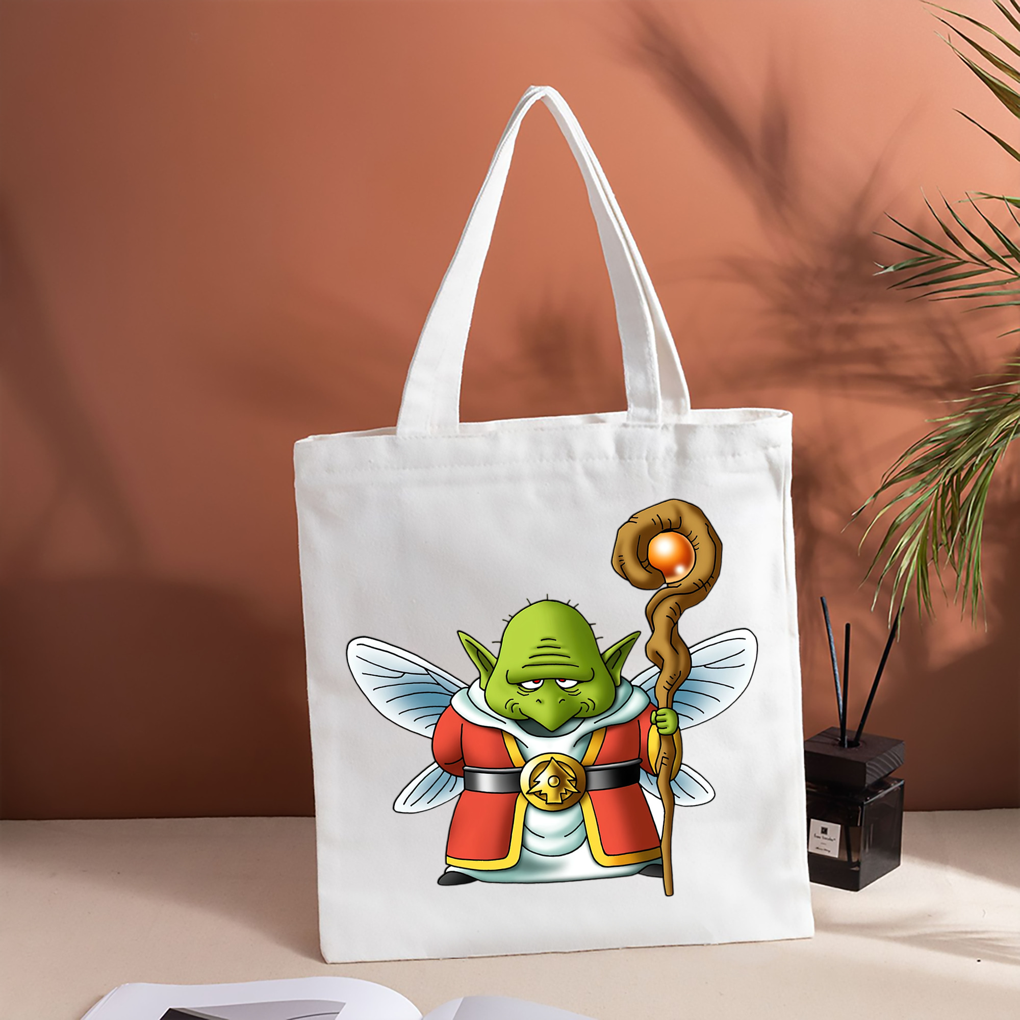 ドラゴンクエスト Doragon Kuesuto Dragon Quest 縦型キャンバス生地手提げバッグ　トートバッグ