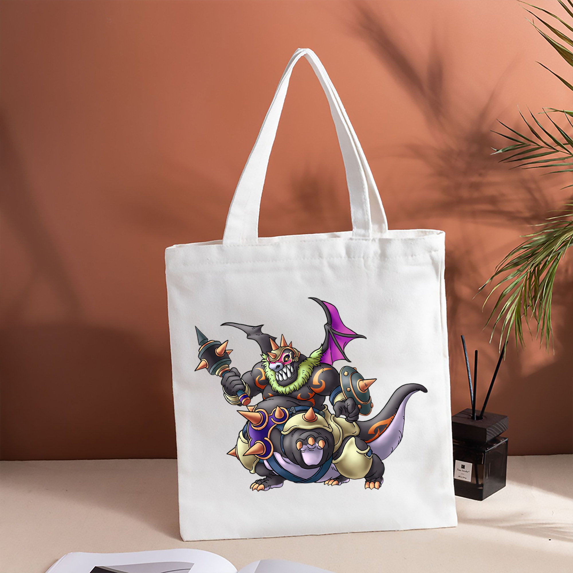 ドラゴンクエスト Doragon Kuesuto Dragon Quest 縦型キャンバス生地手提げバッグ　トートバッグ