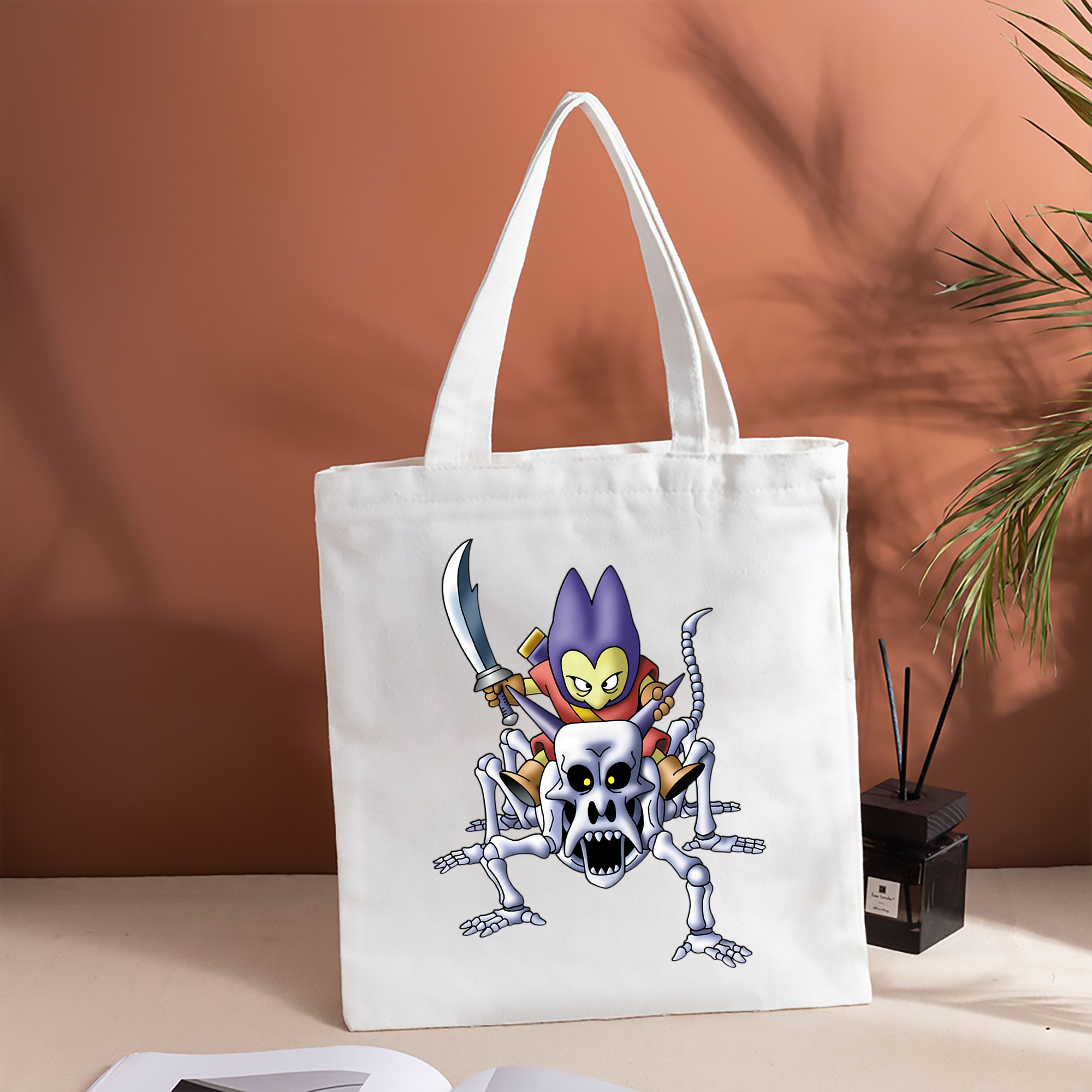 ドラゴンクエスト Doragon Kuesuto Dragon Quest 縦型キャンバス生地手提げバッグ　トートバッグ