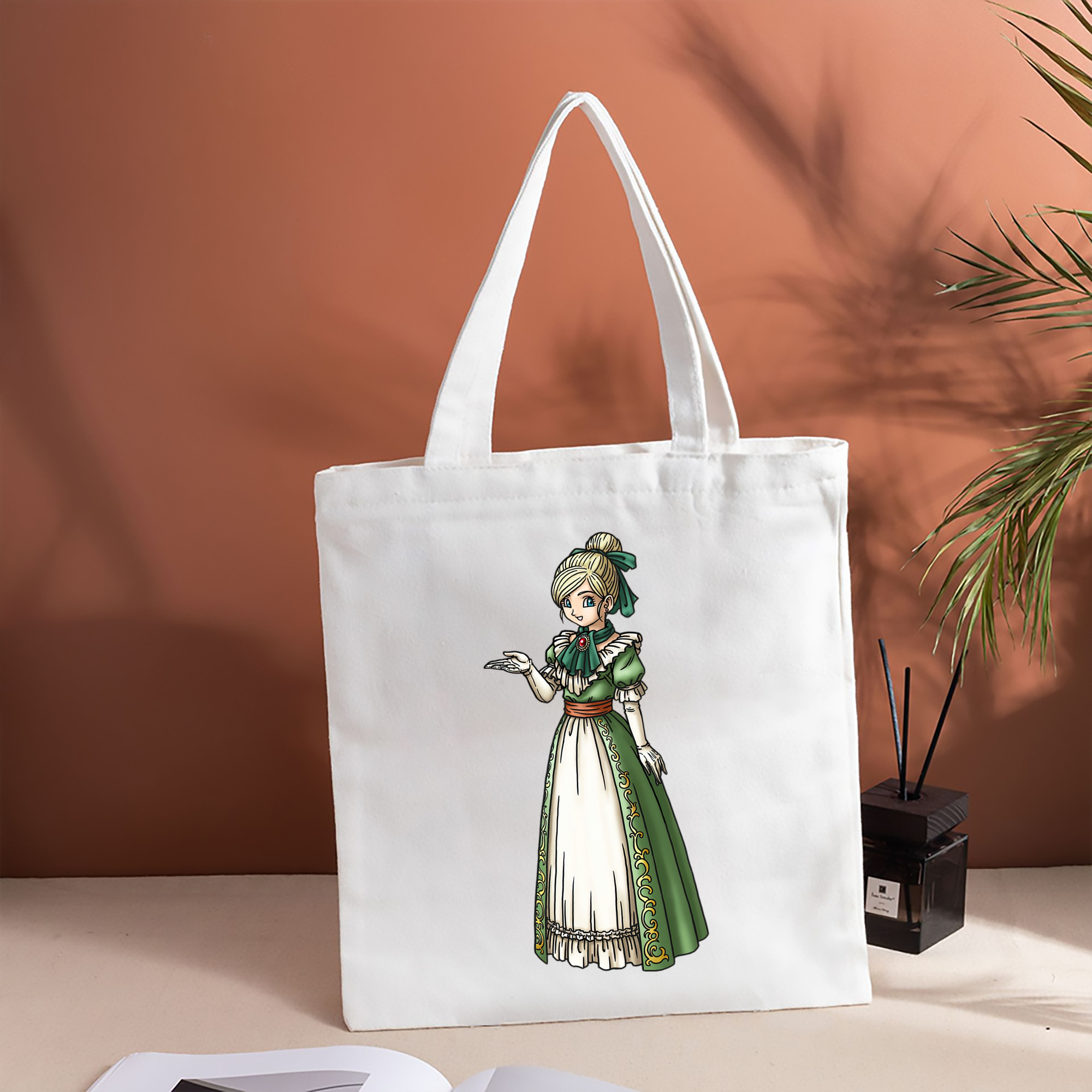 ドラゴンクエスト Doragon Kuesuto Dragon Quest 縦型キャンバス生地手提げバッグ　トートバッグ