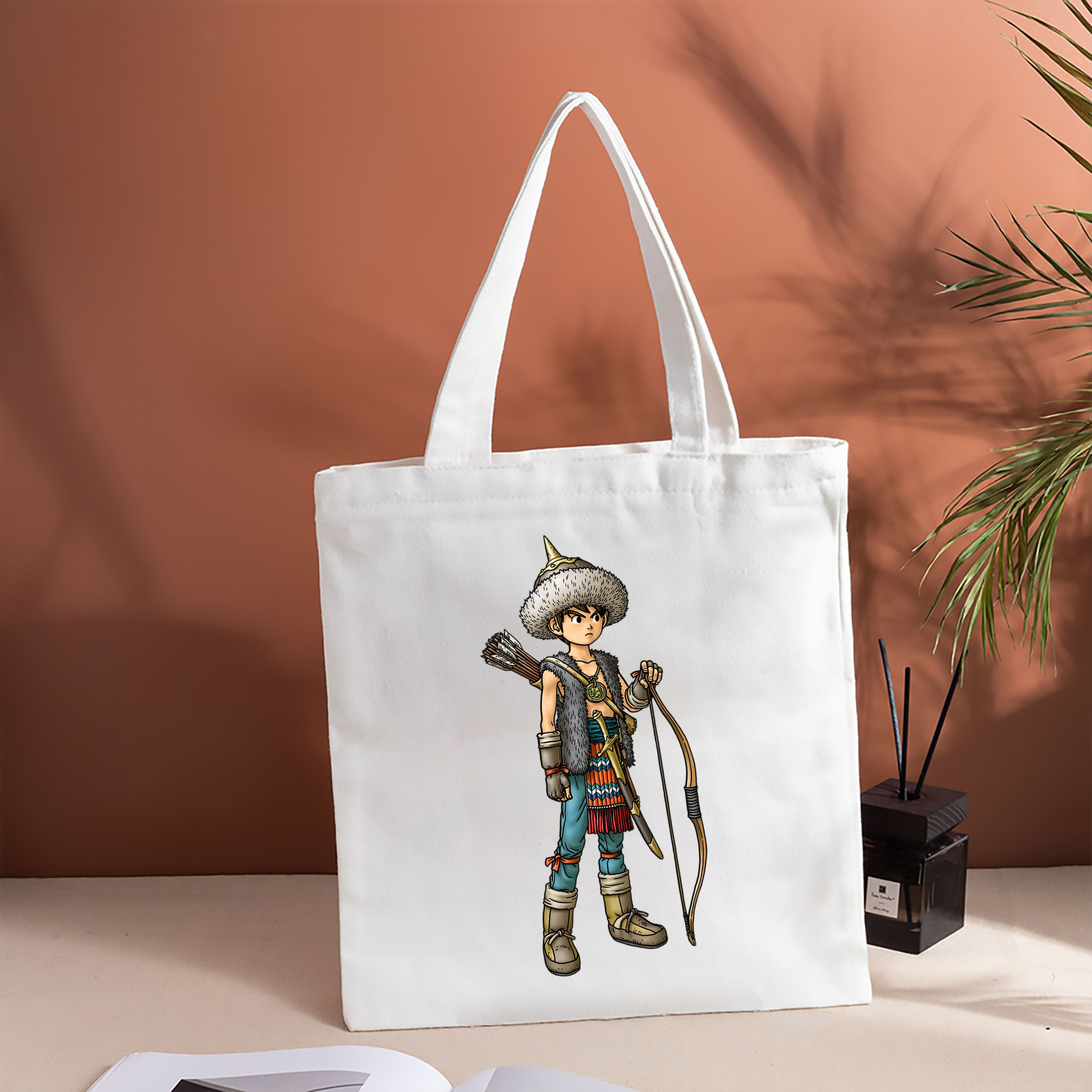 ドラゴンクエスト Doragon Kuesuto Dragon Quest 縦型キャンバス生地手提げバッグ　トートバッグ