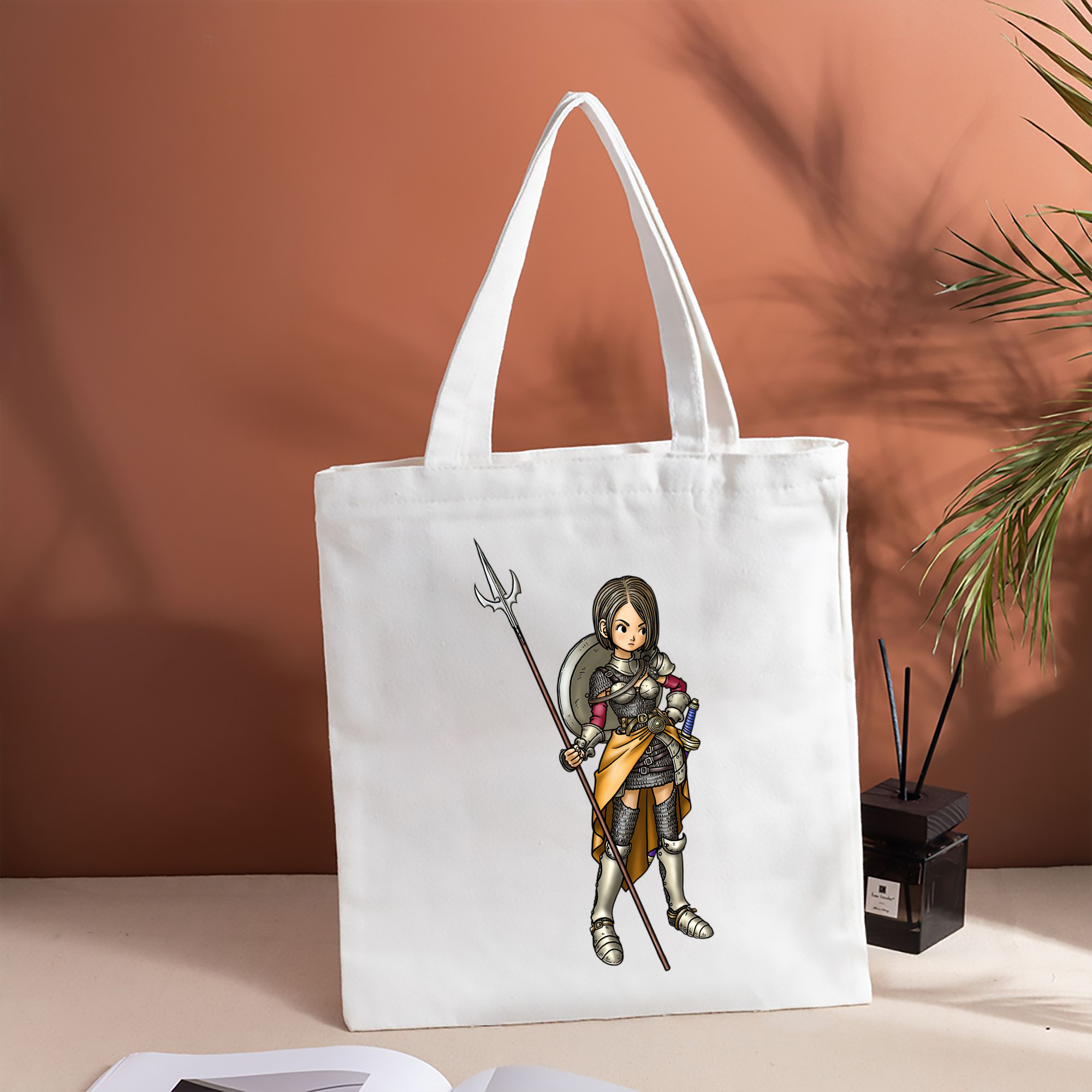ドラゴンクエスト Doragon Kuesuto Dragon Quest 縦型キャンバス生地手提げバッグ　トートバッグ