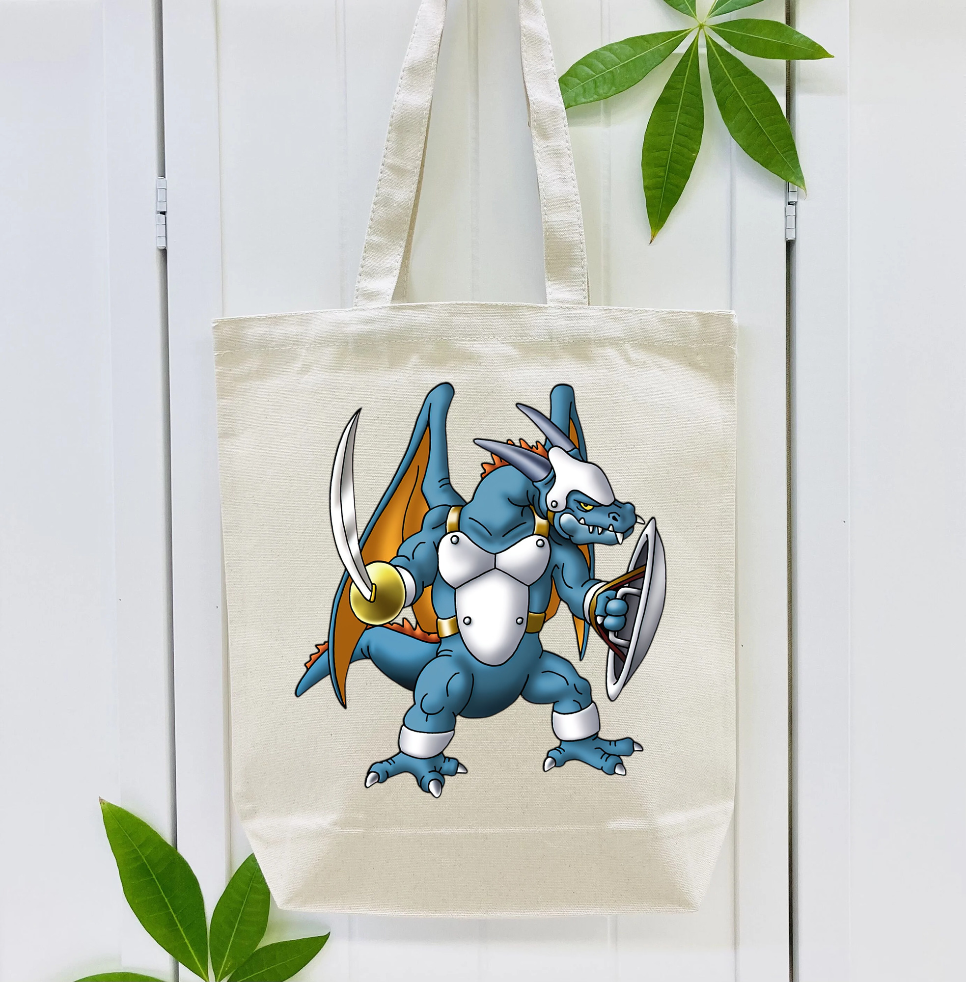 ドラゴンクエスト Doragon Kuesuto Dragon Quest 縦型キャンバス生地手提げバッグ　トートバッグ